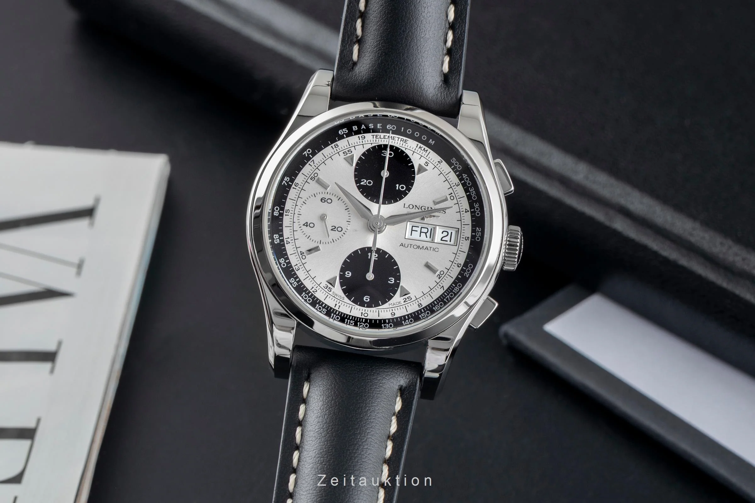 Longines Conquest Heritage chronograph steel automatic men's watch L2.747.4  [2502465] - Image 2