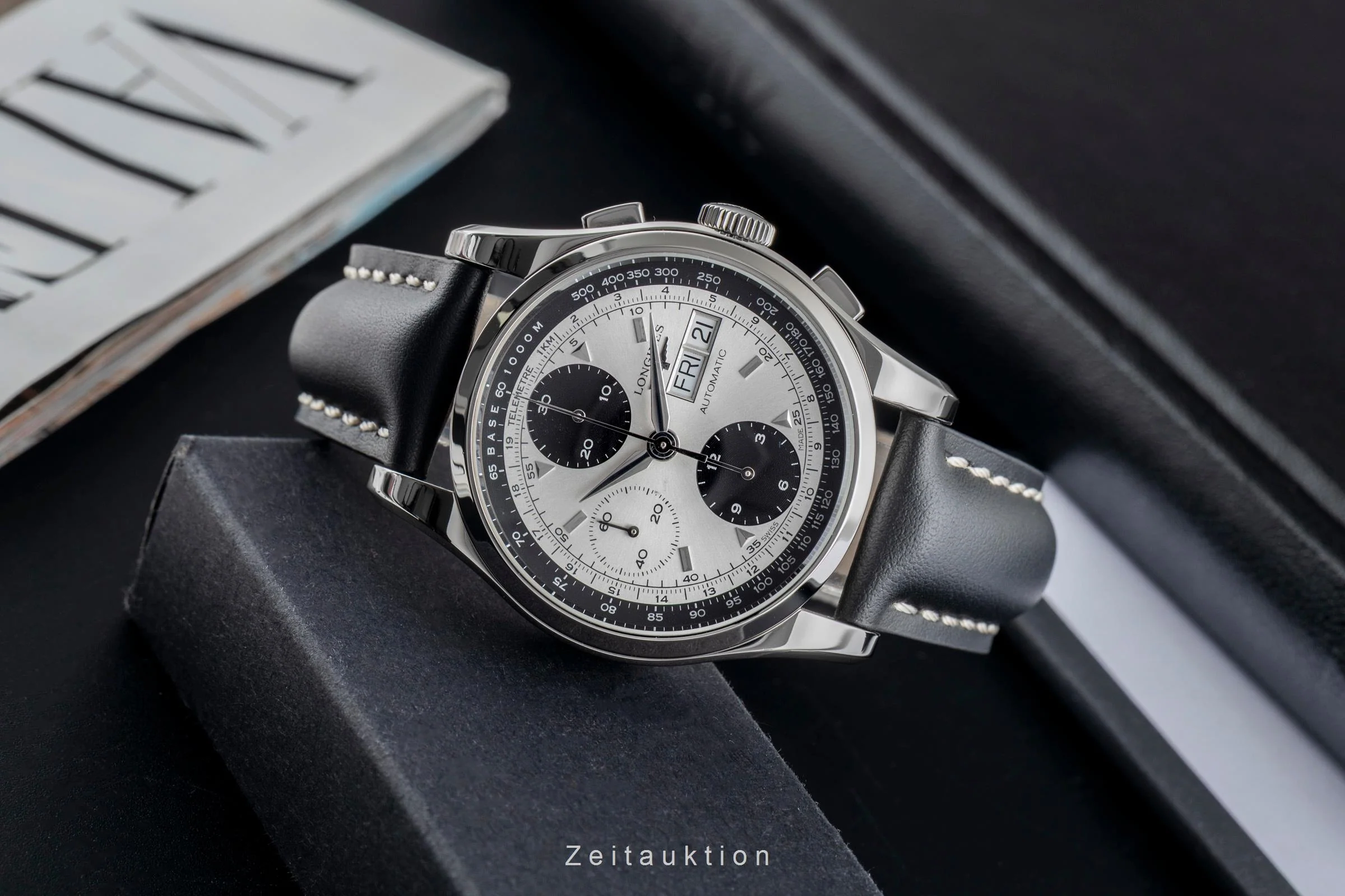 Longines Conquest Heritage chronograph steel automatic men's watch L2.747.4  [2502465] - Image 3