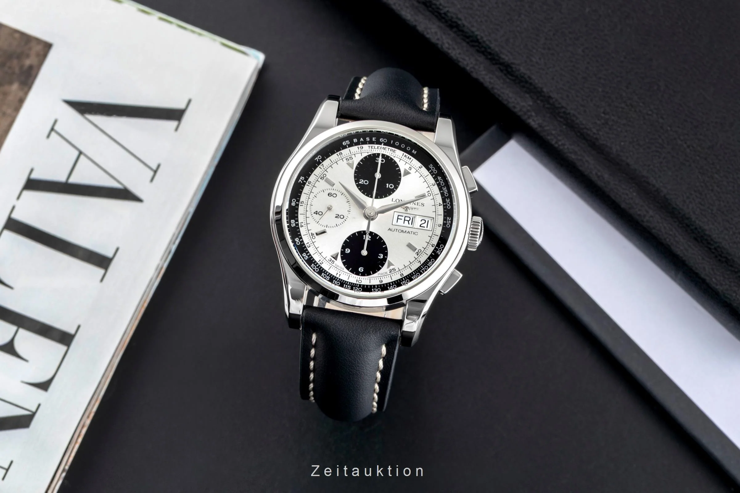 Longines Conquest Heritage chronograph steel automatic men's watch L2.747.4  [2502465] - Image 4