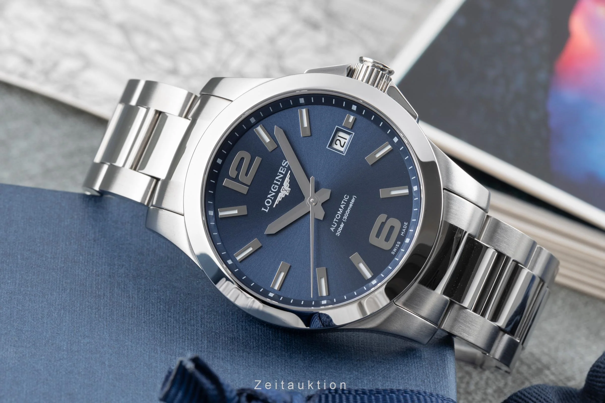 Longines Conquest steel automatic men's watch L3.676.4.99.6 LP: 2250EUR  [2507103] - Image 3