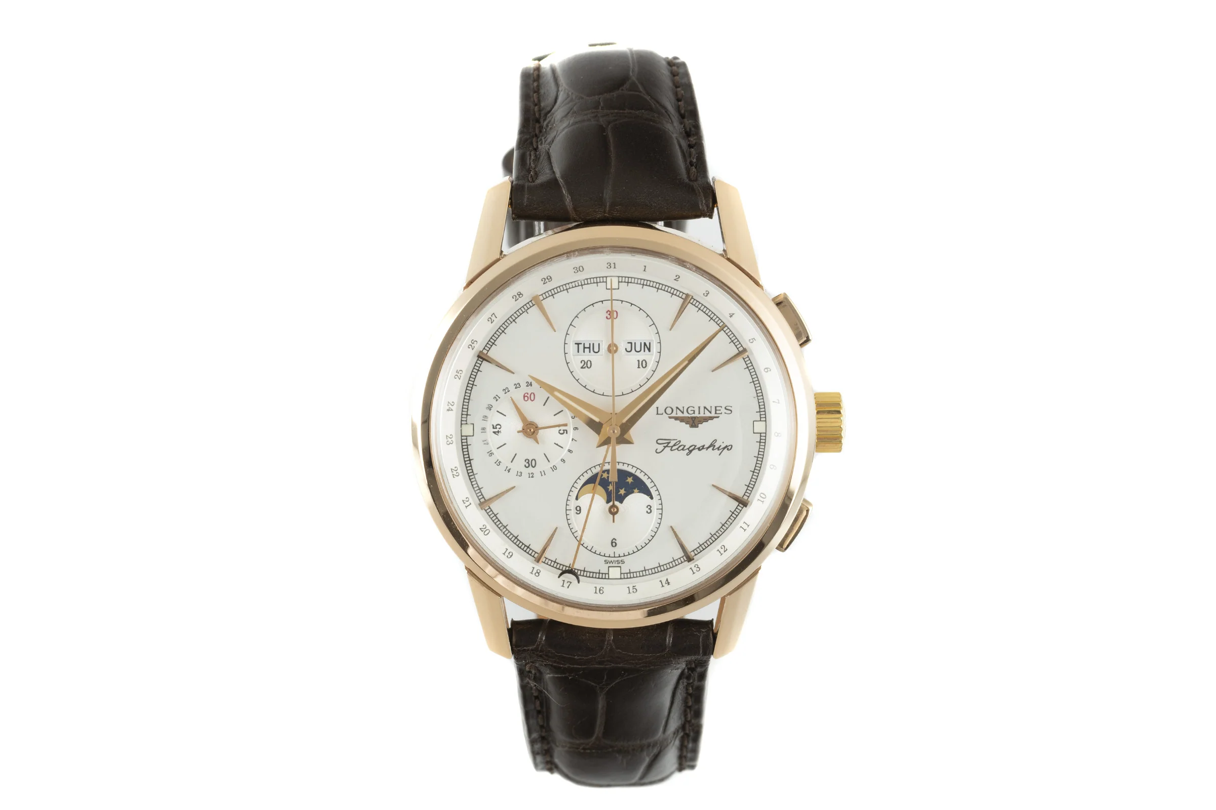 Longines Flagship chronograph 18 ct gold automatic men's watch L4.792.8  [2102839] - Image 4