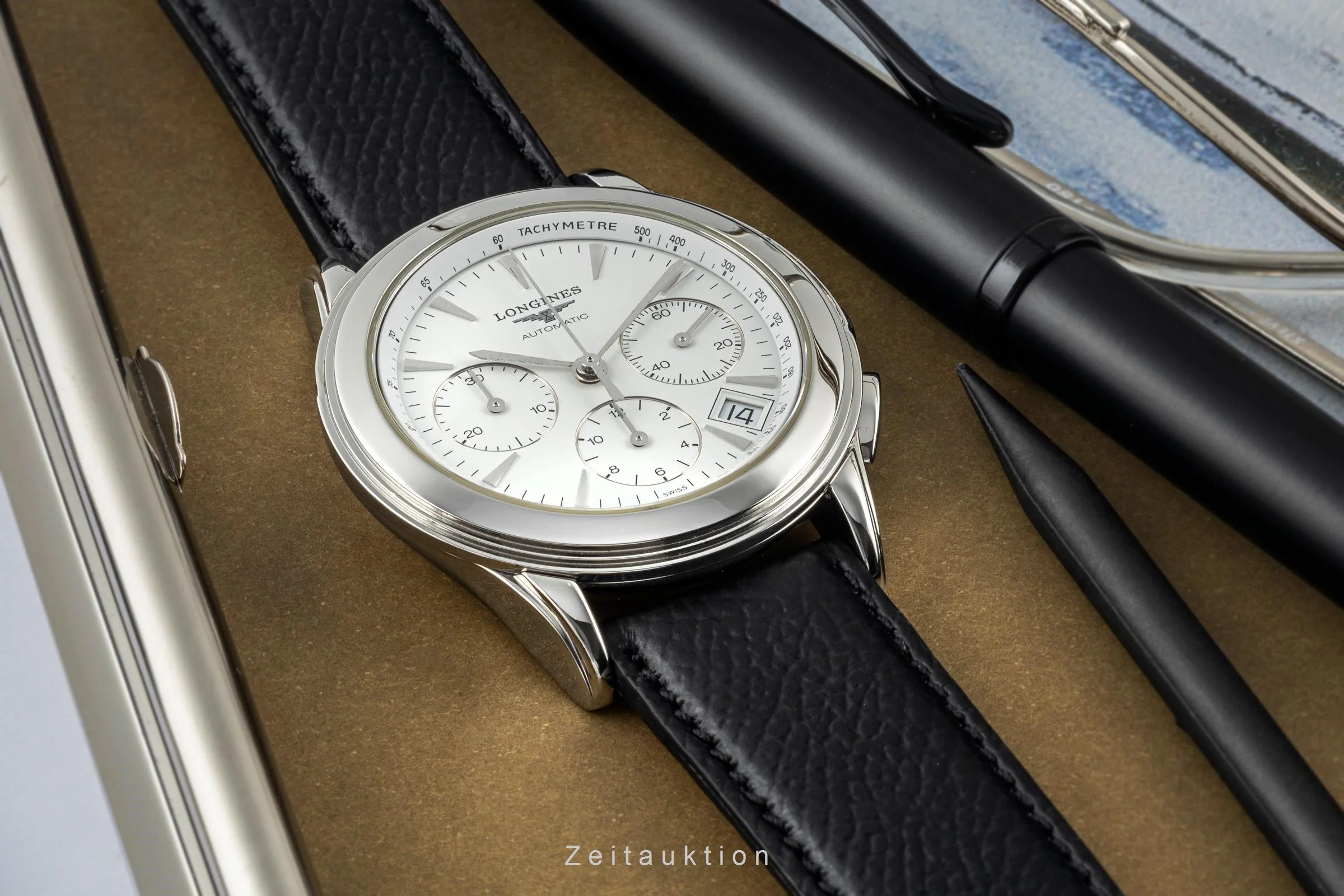 Longines Flagship chronograph steel automatic men's watch L4.718.4  [2401396] - Image 11