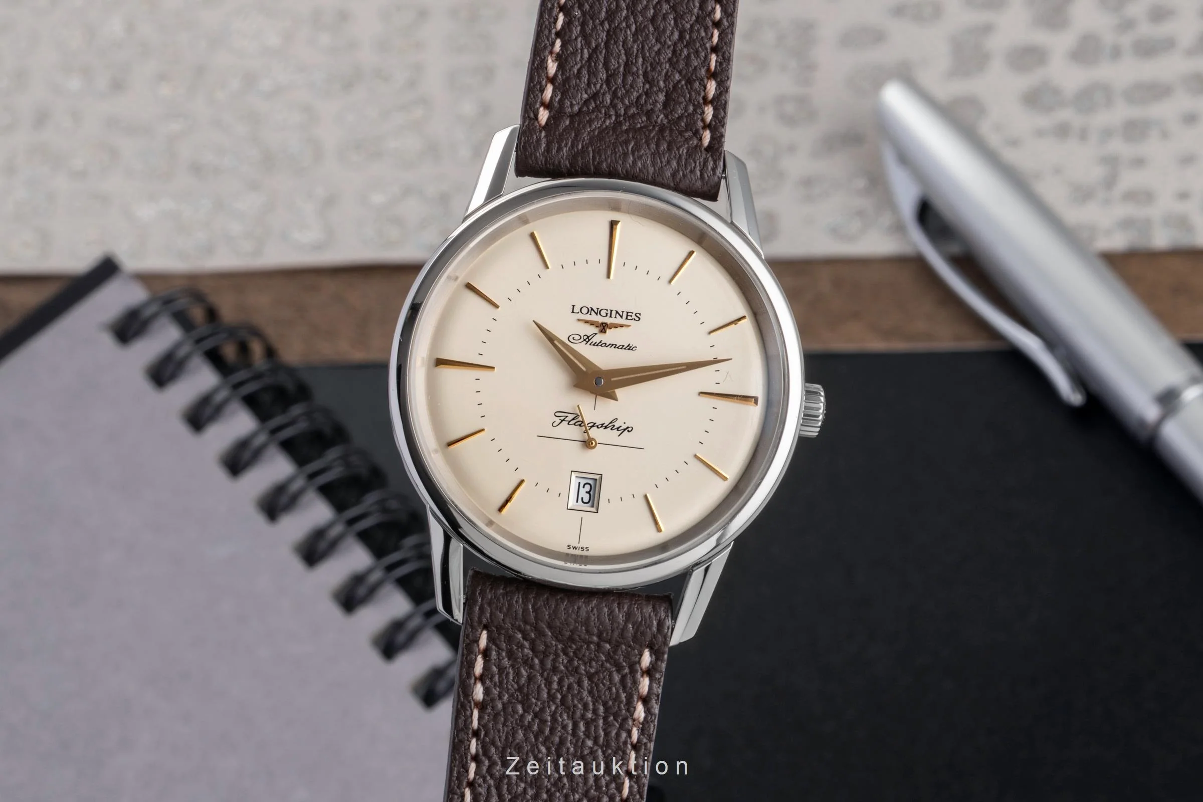 Longines Flagship steel automatic men's watch L4.795.4  [2502934] - Image 2