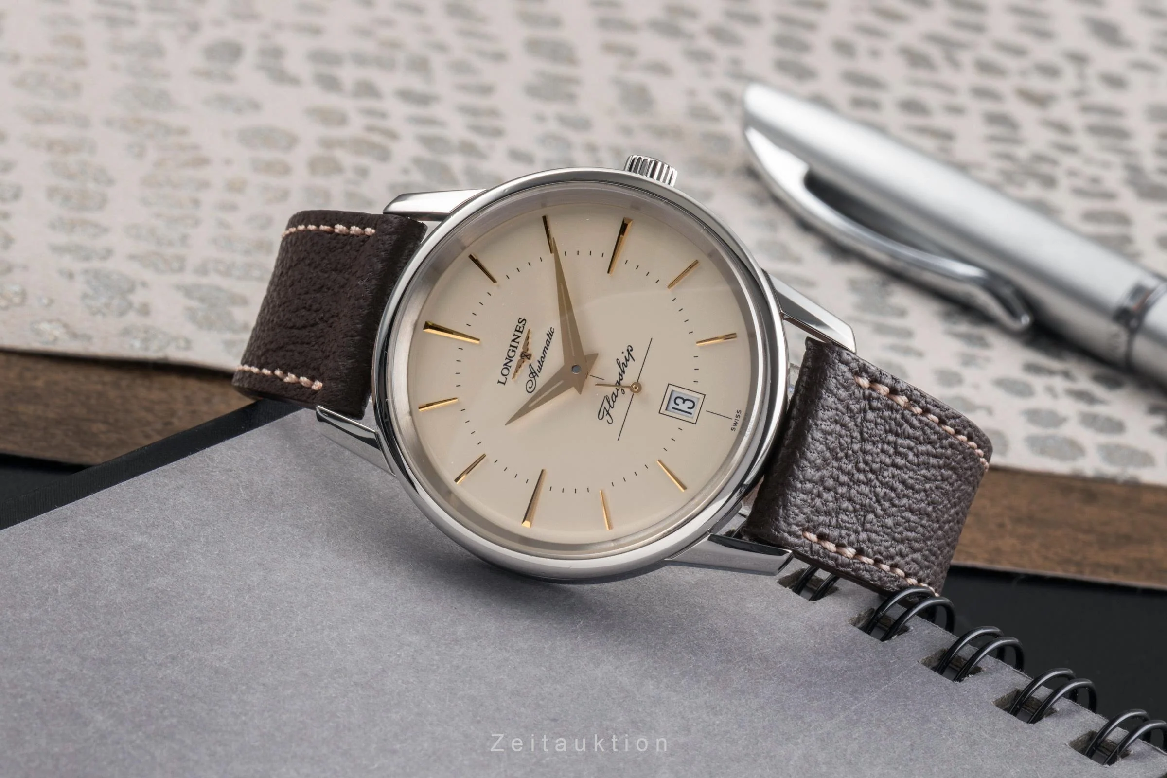 Longines Flagship steel automatic men's watch L4.795.4  [2502934] - Image 3