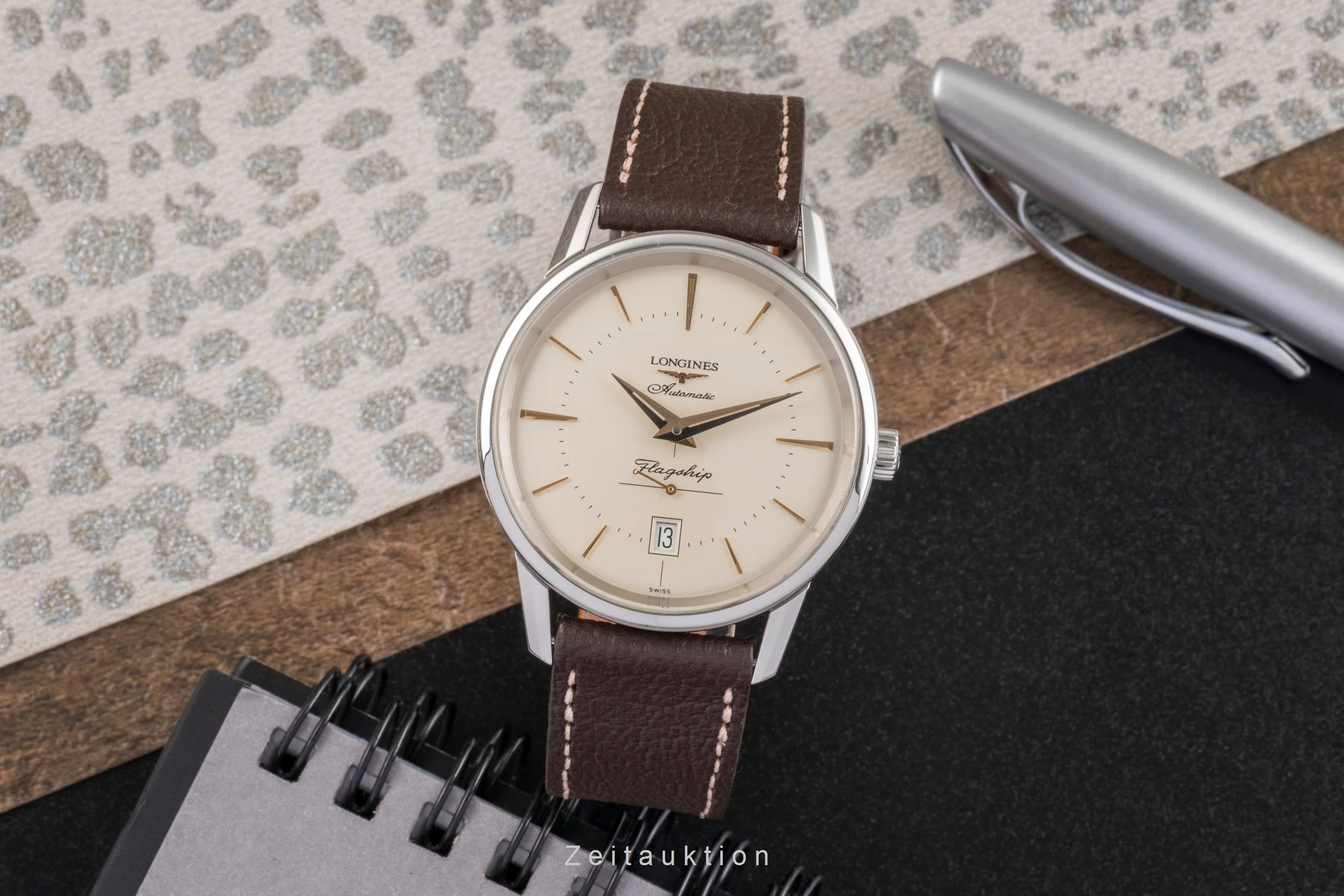 Longines Flagship steel automatic men's watch L4.795.4  [2502934] - Image 4