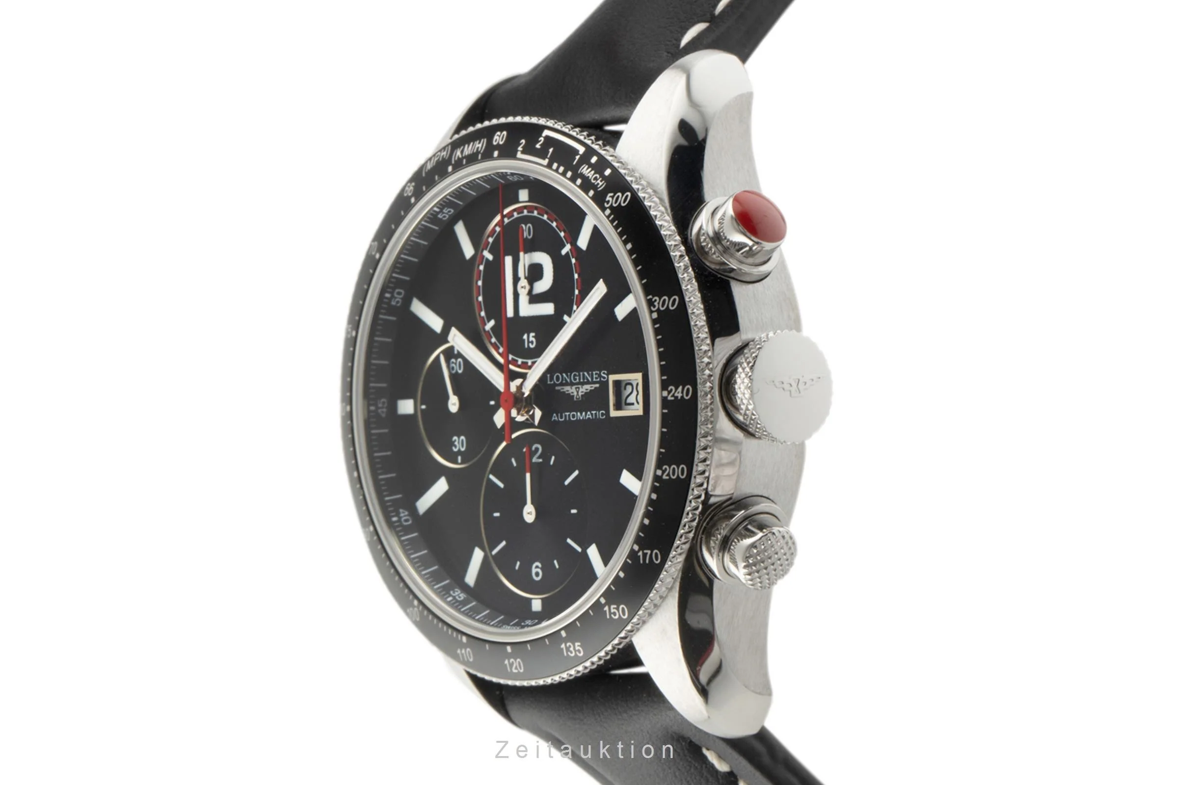 Longines Grande Vitesse chronograph steel automatic men's watch L3.636.4  [2305013] - Image 6