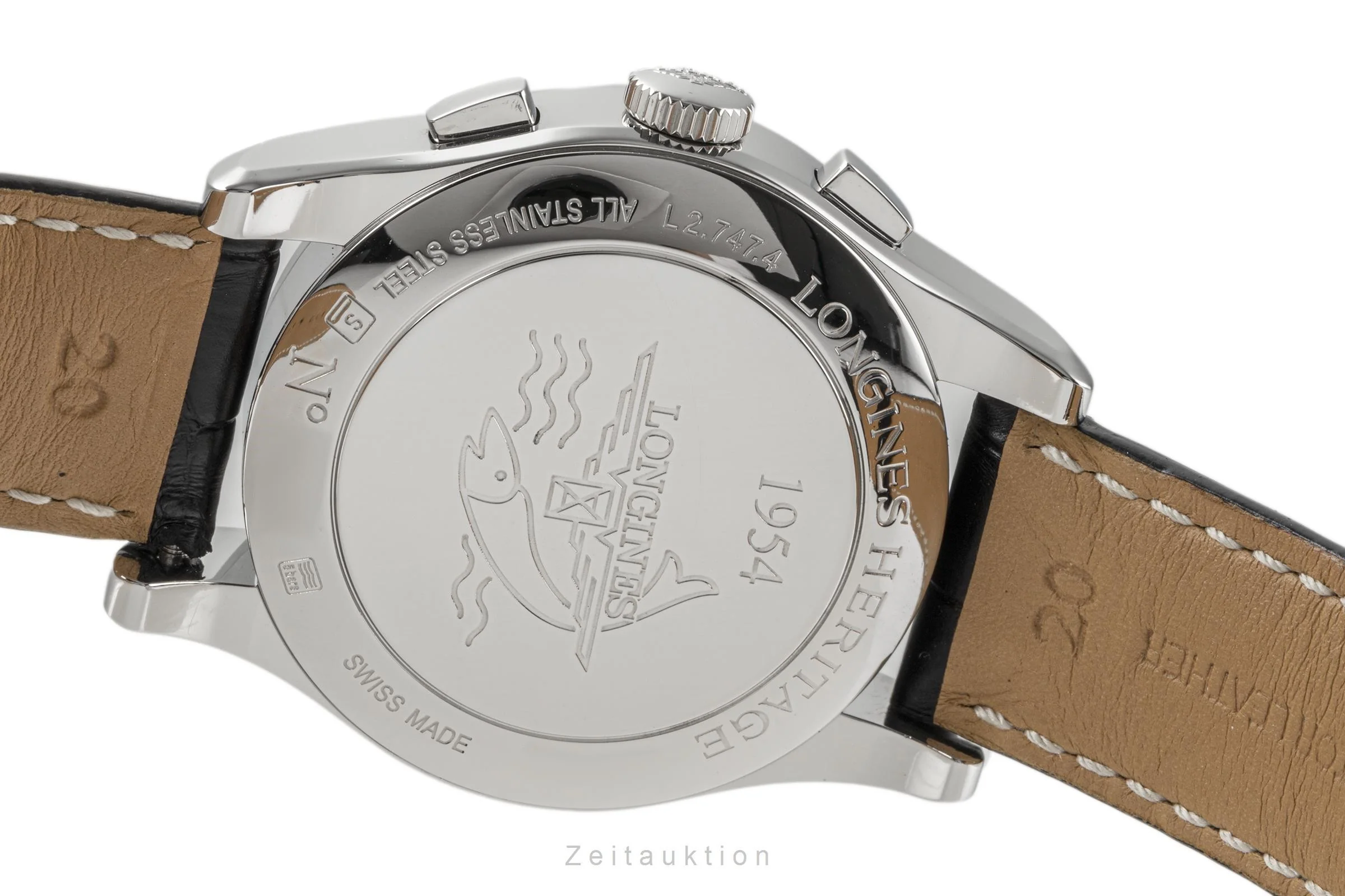 Longines Heritage chronograph steel automatic men's watch L2.747.4  [2301298] - Image 10