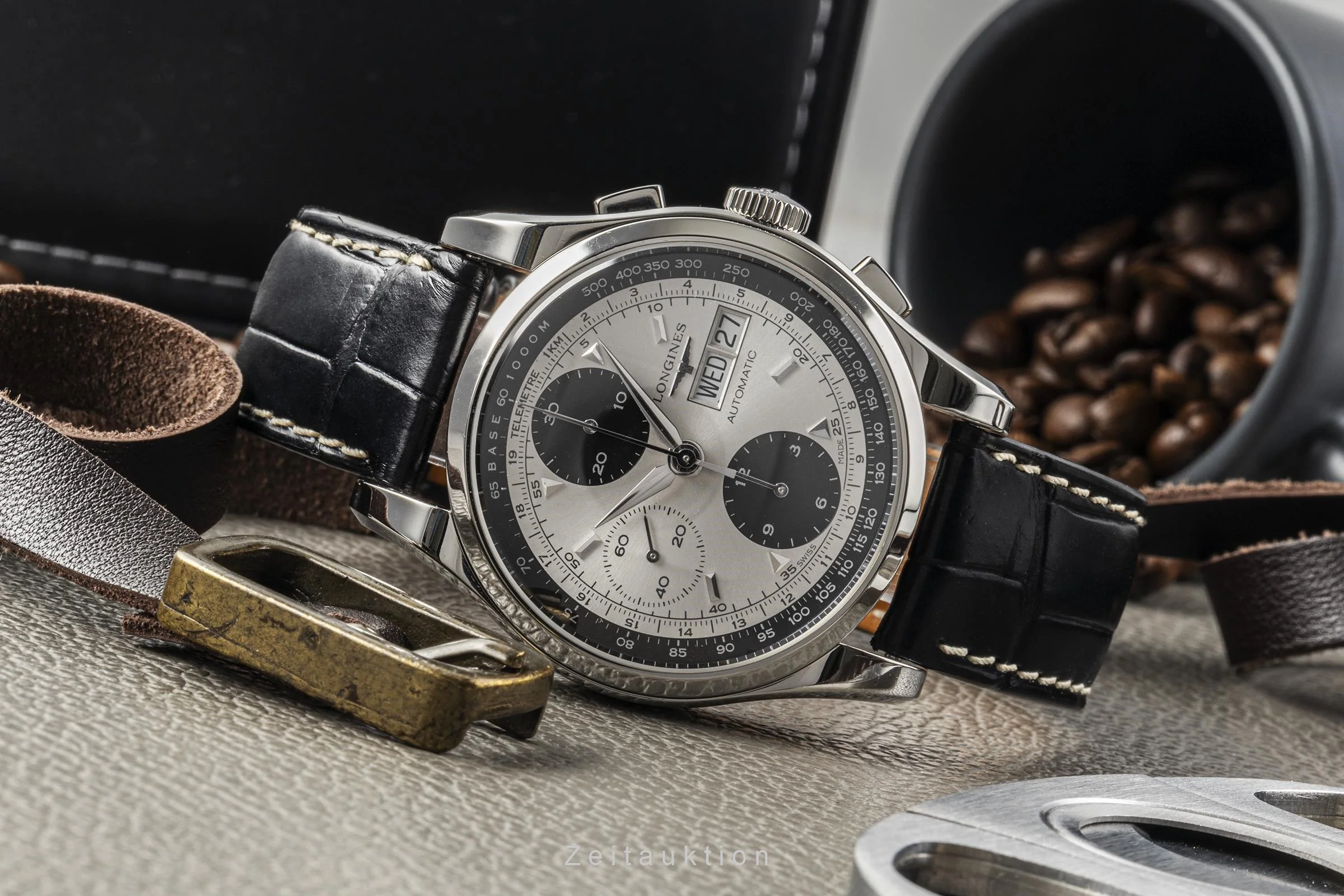Longines Heritage chronograph steel automatic men's watch L2.747.4  [2301298] - Image 2