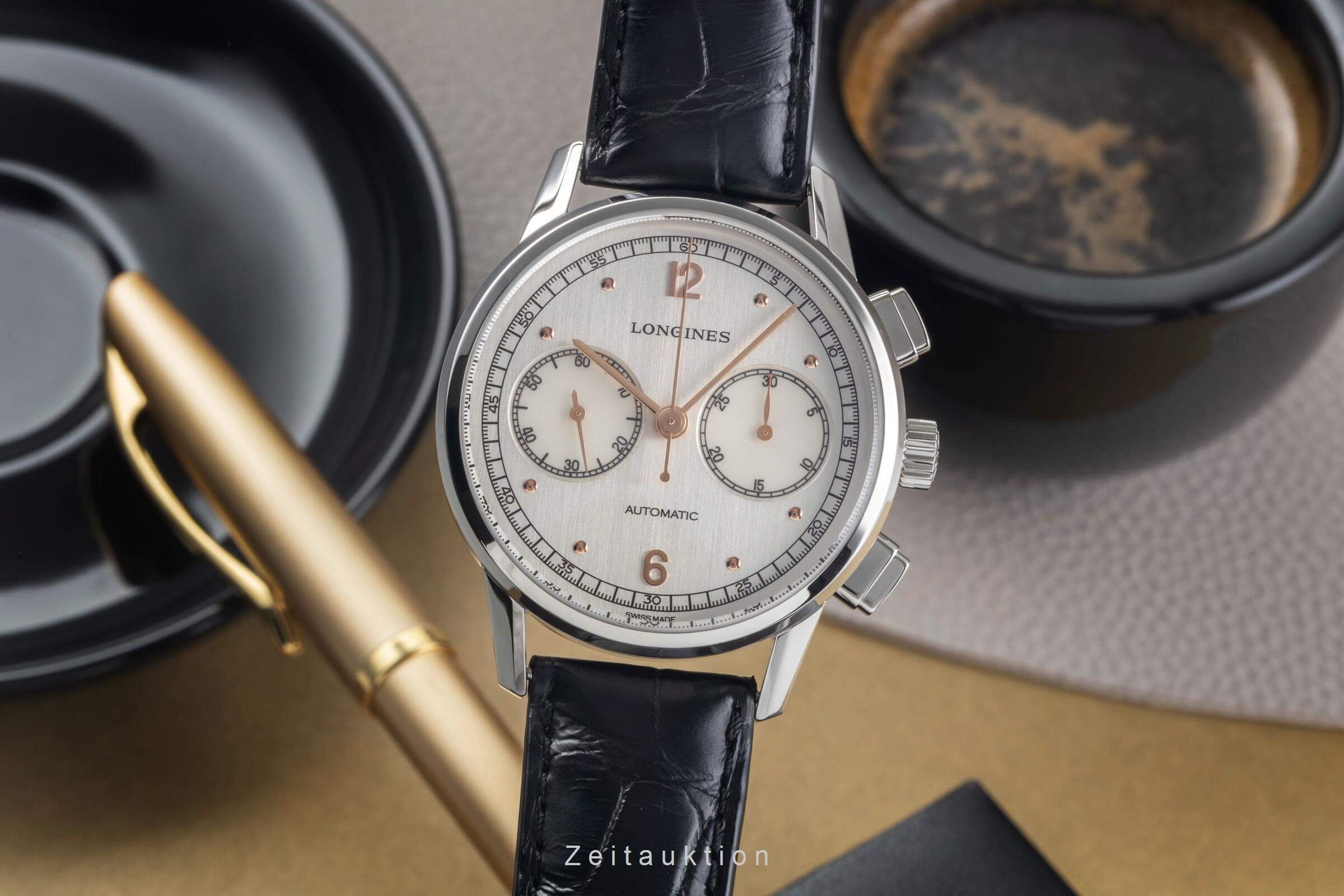 Longines Heritage chronograph steel automatic men's watch L2.814.4.76.0  [2501282] - Image 2