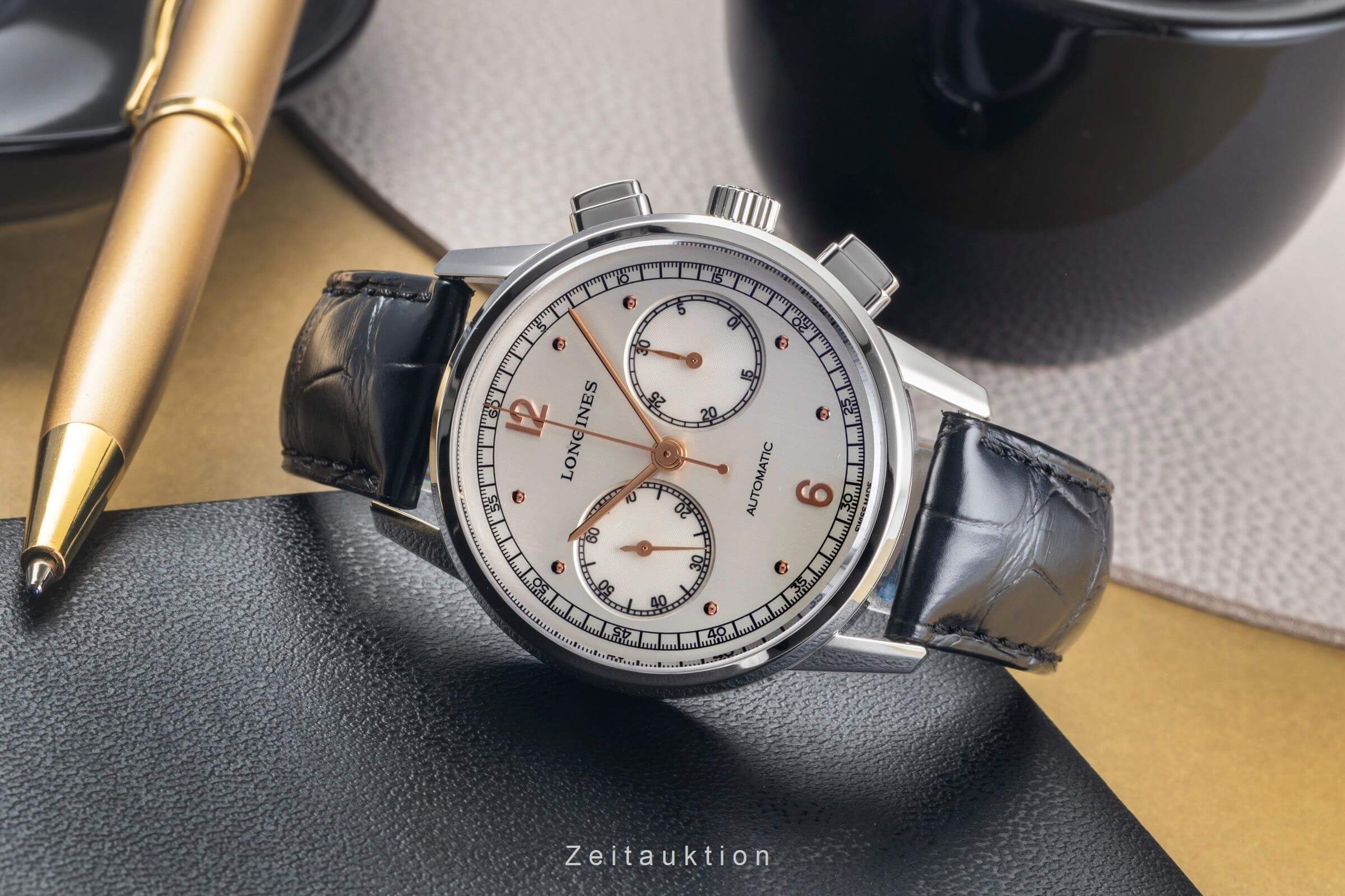Longines Heritage chronograph steel automatic men's watch L2.814.4.76.0  [2501282] - Image 3