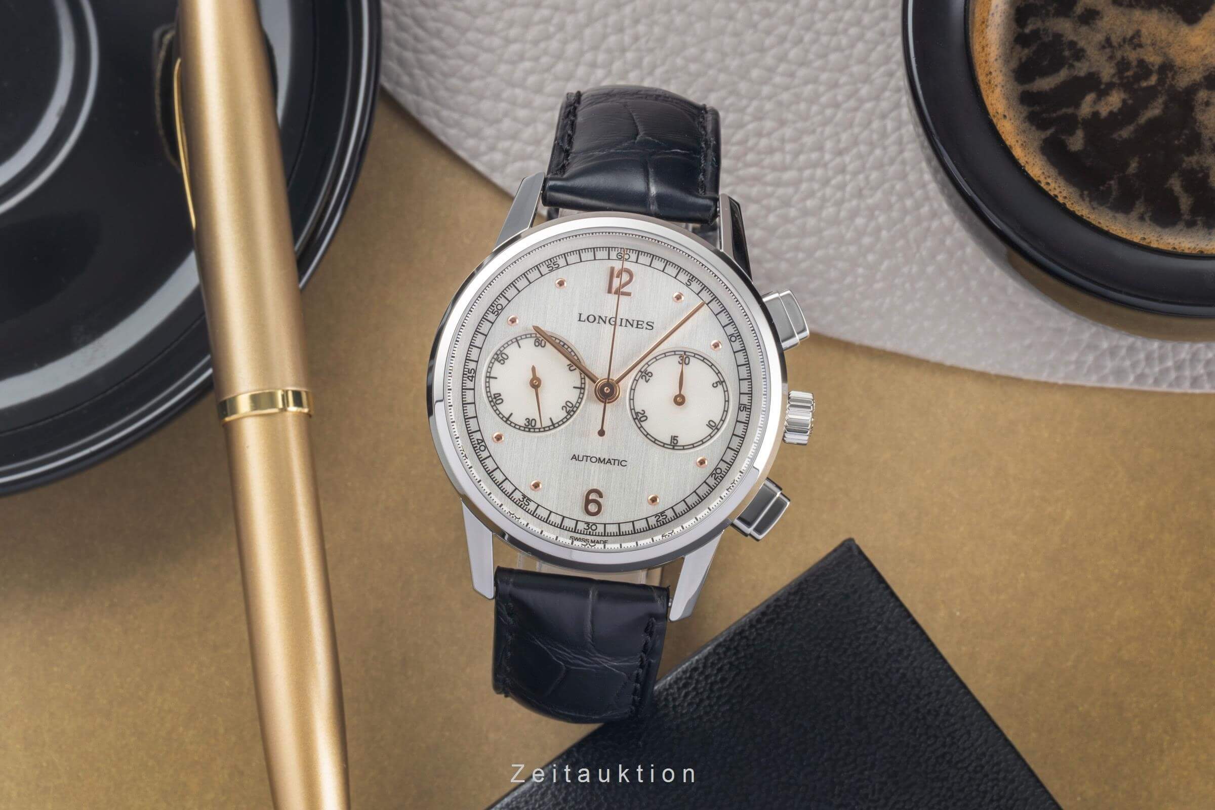 Longines Heritage chronograph steel automatic men's watch L2.814.4.76.0  [2501282] - Image 4