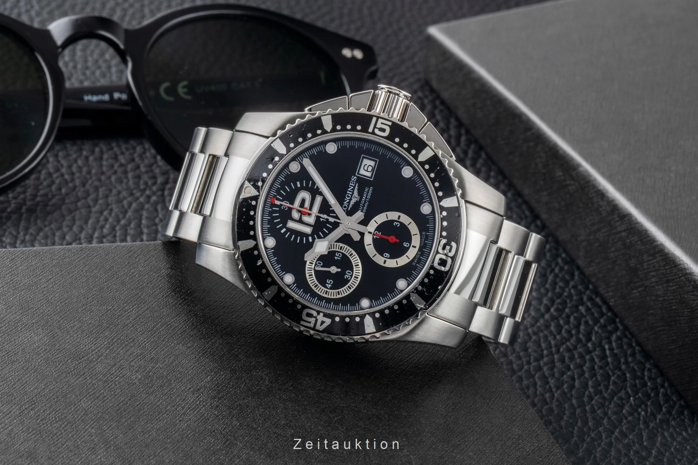 Longines Hydro Conquest chronograph steel automatic men's watch L3.644.4  [2600442] - Image 3