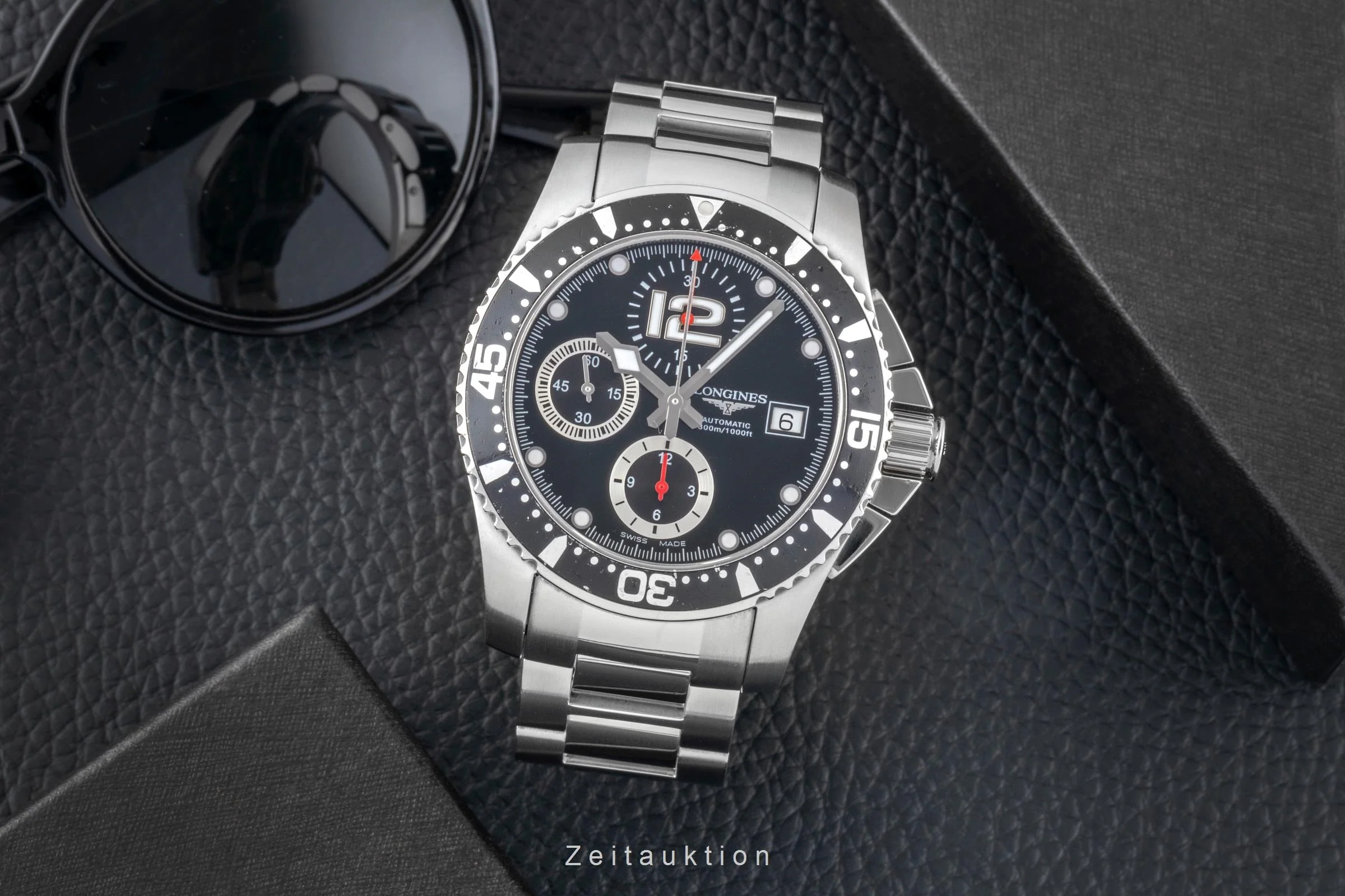 Longines Hydro Conquest chronograph steel automatic men's watch L3.644.4  [2600442] - Image 4