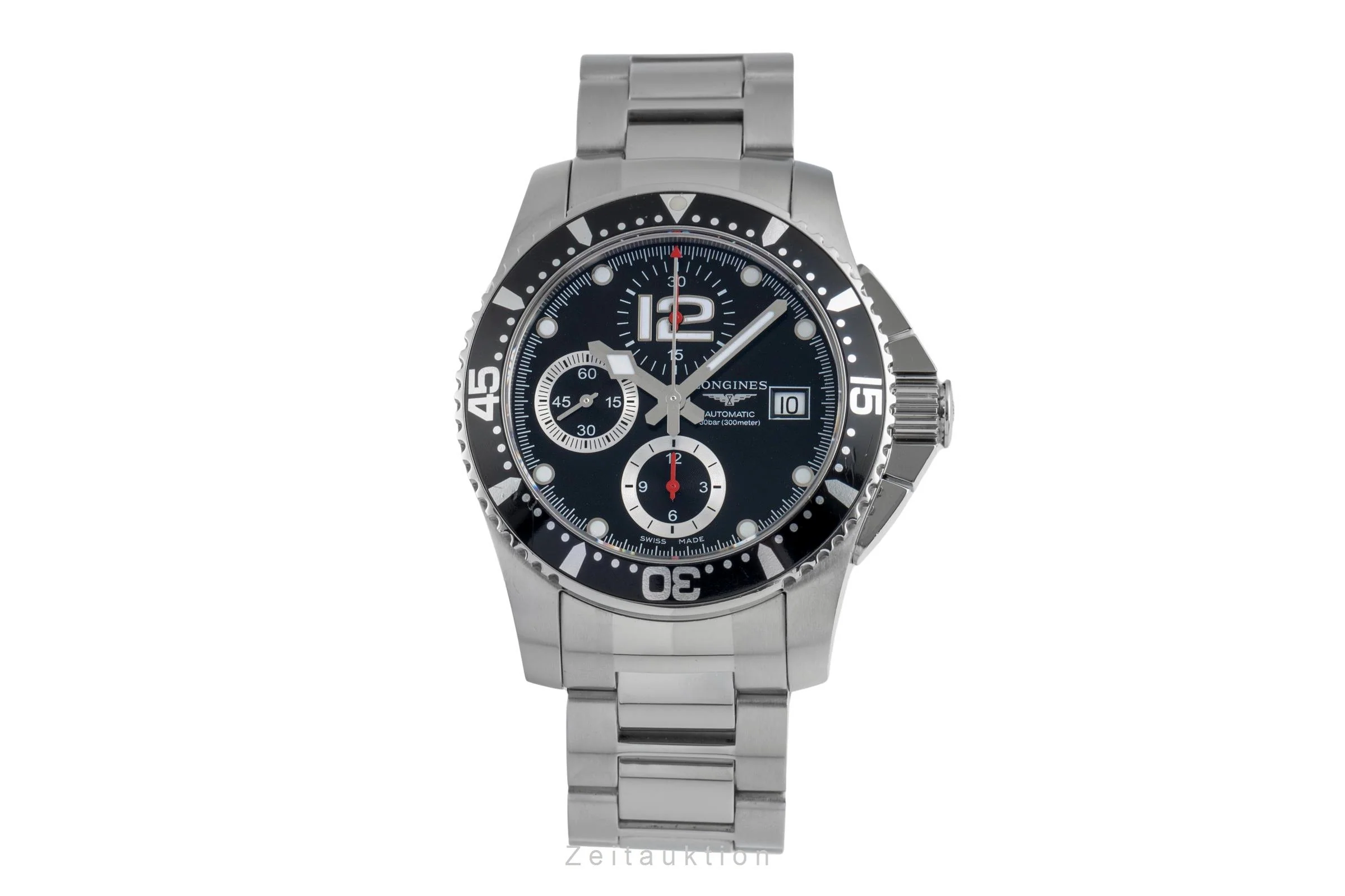 Longines Hydro Conquest chronograph steel automatic men's watch L3.644.4.56.6	  [2504333] - Image 5