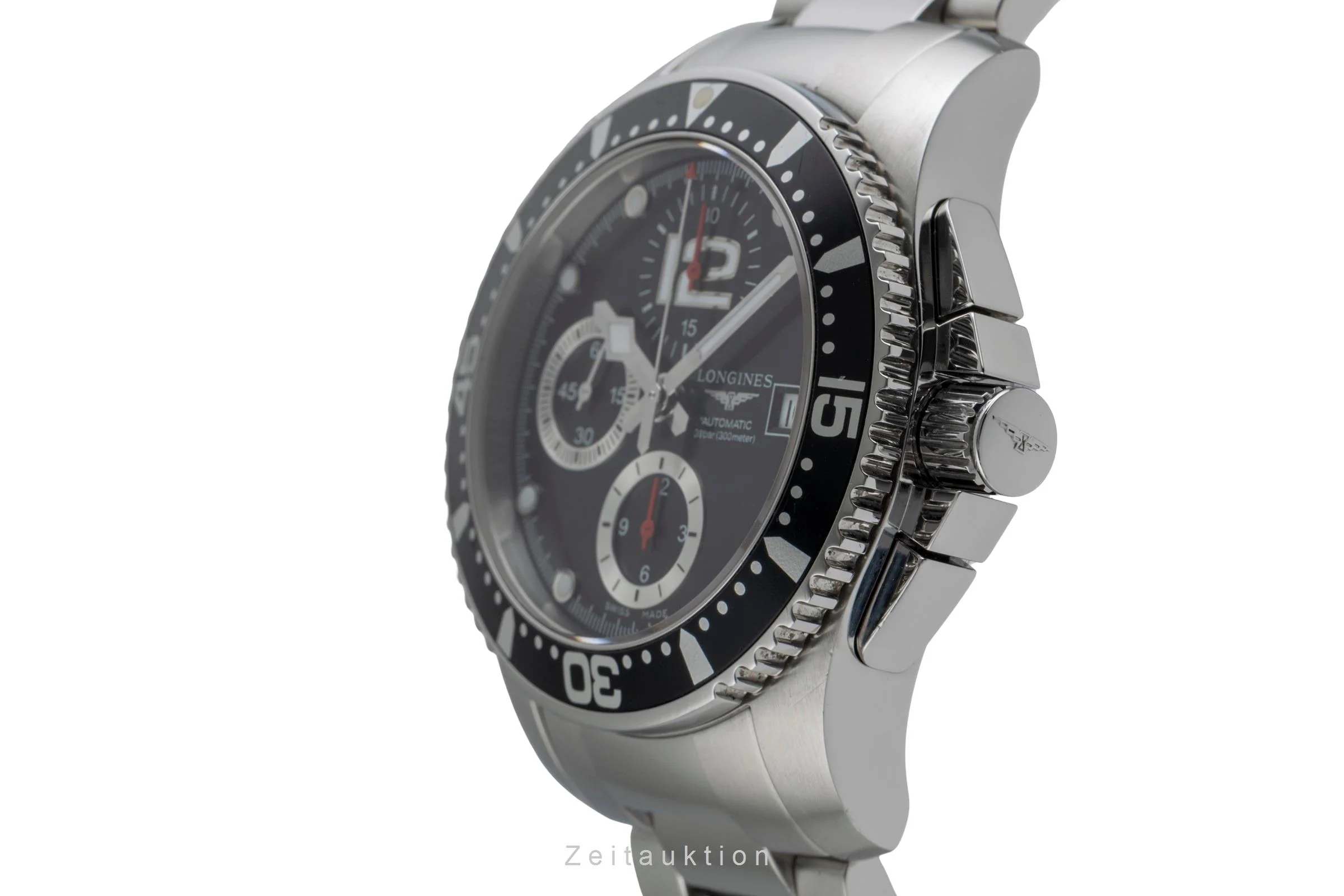 Longines Hydro Conquest chronograph steel automatic men's watch L3.644.4.56.6	  [2504333] - Image 7