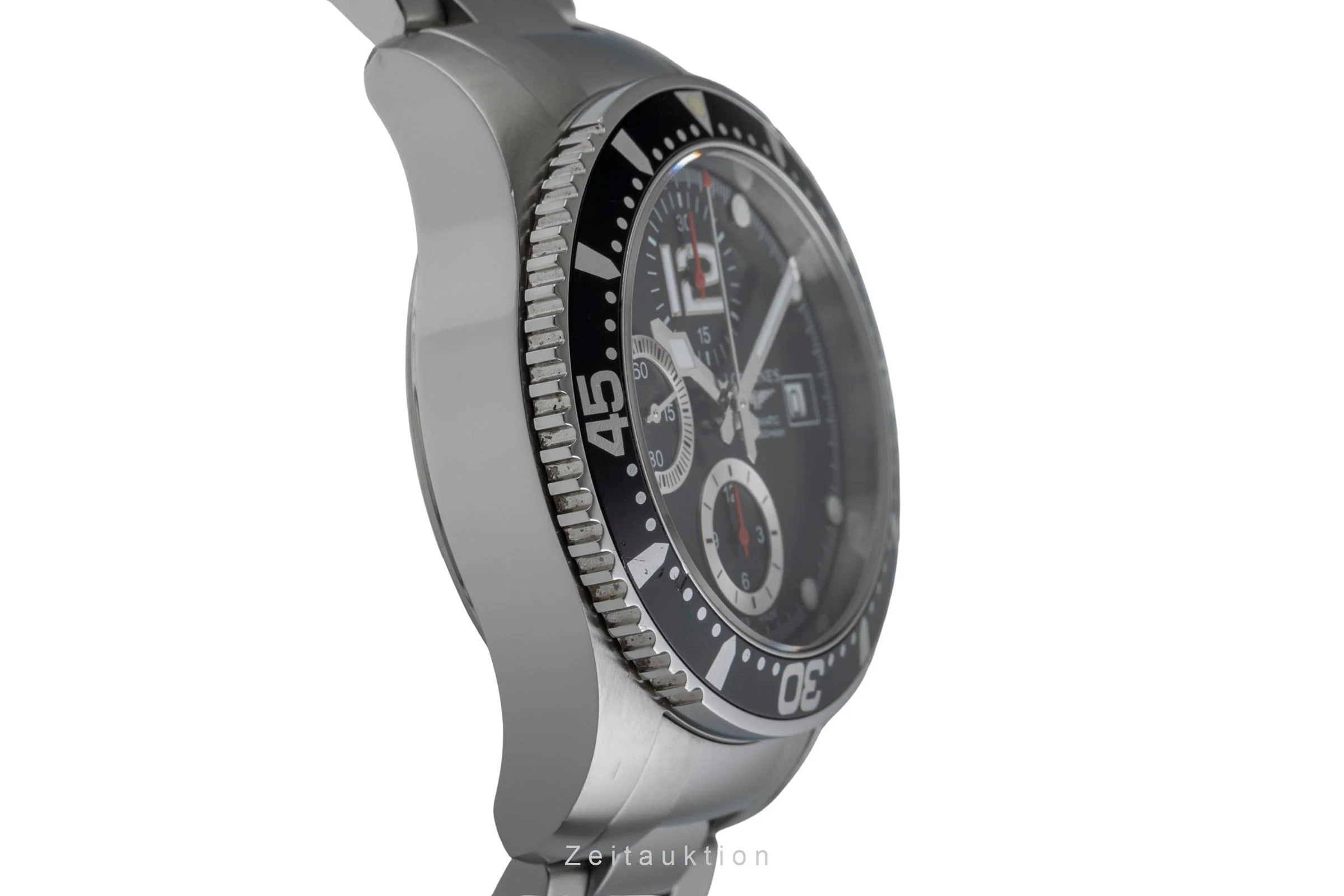 Longines Hydro Conquest chronograph steel automatic men's watch L3.644.4.56.6	  [2504333] - Image 8