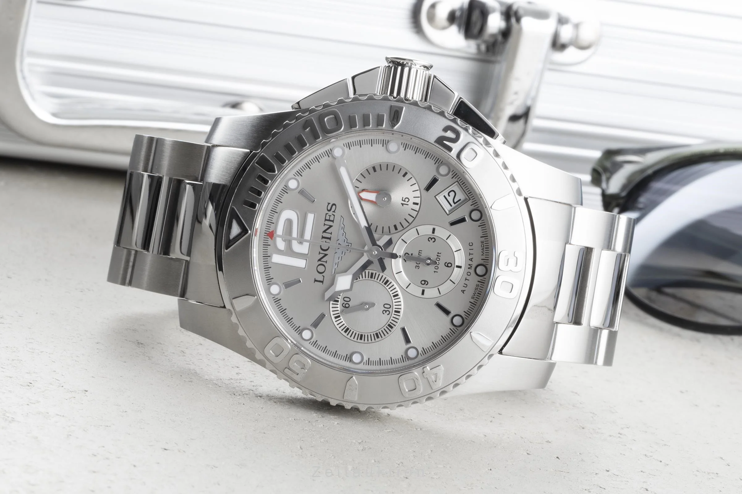 Longines Hydro Conquest chronograph steel automatic men's watch L3.665.4  [2206711] - Image 2