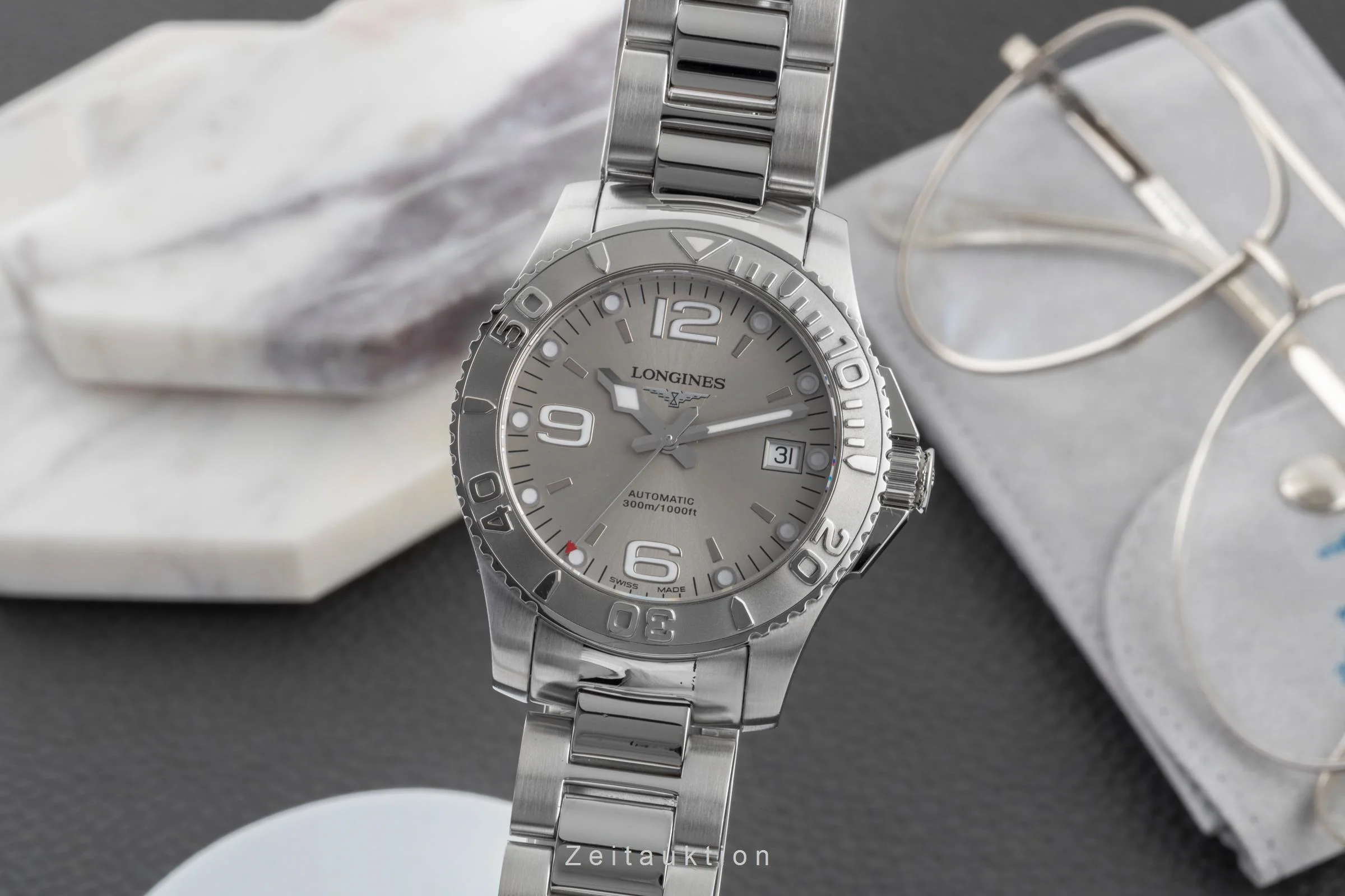 Longines Hydro Conquest steel automatic men's watch L3.664.4 LP: 1950EUR  [2600712] - Image 2