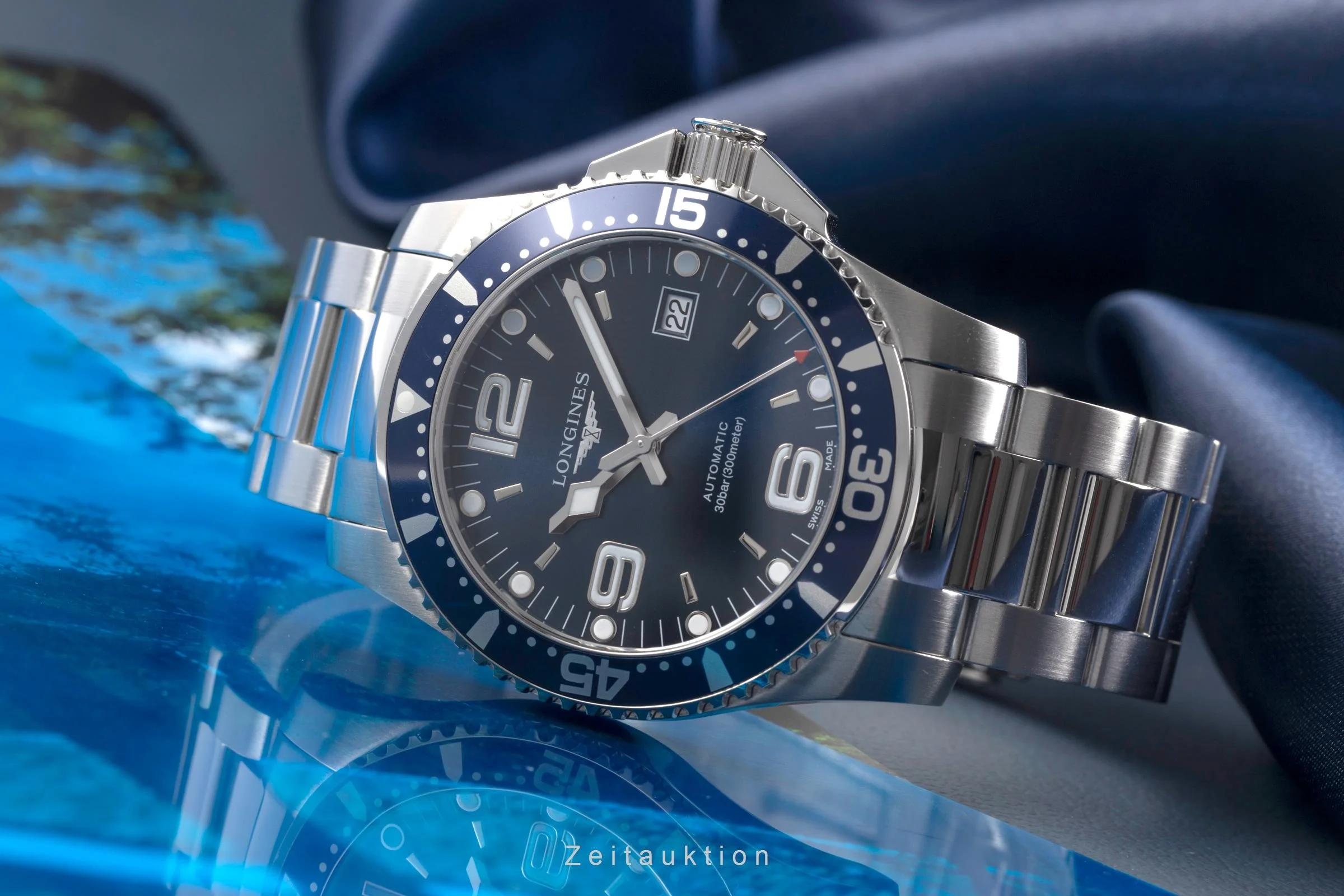 Longines Hydro Conquest steel automatic men's watch L3.742.4.96.6  [2503577] - Image 3