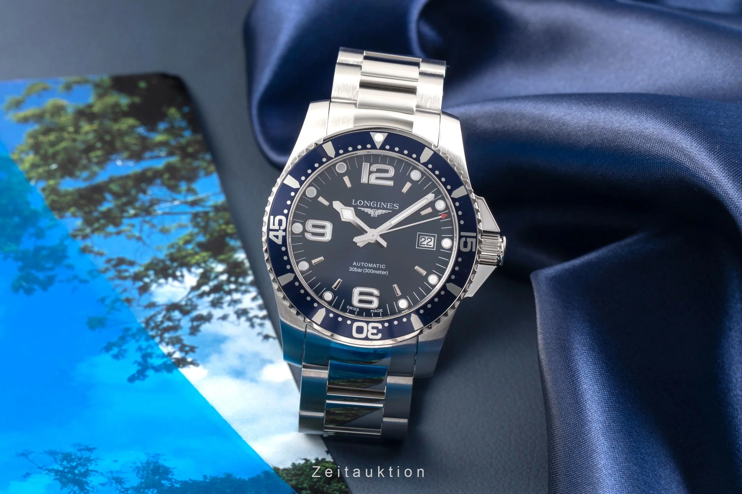 Longines Hydro Conquest steel automatic men's watch L3.742.4.96.6  [2503577] - Image 4