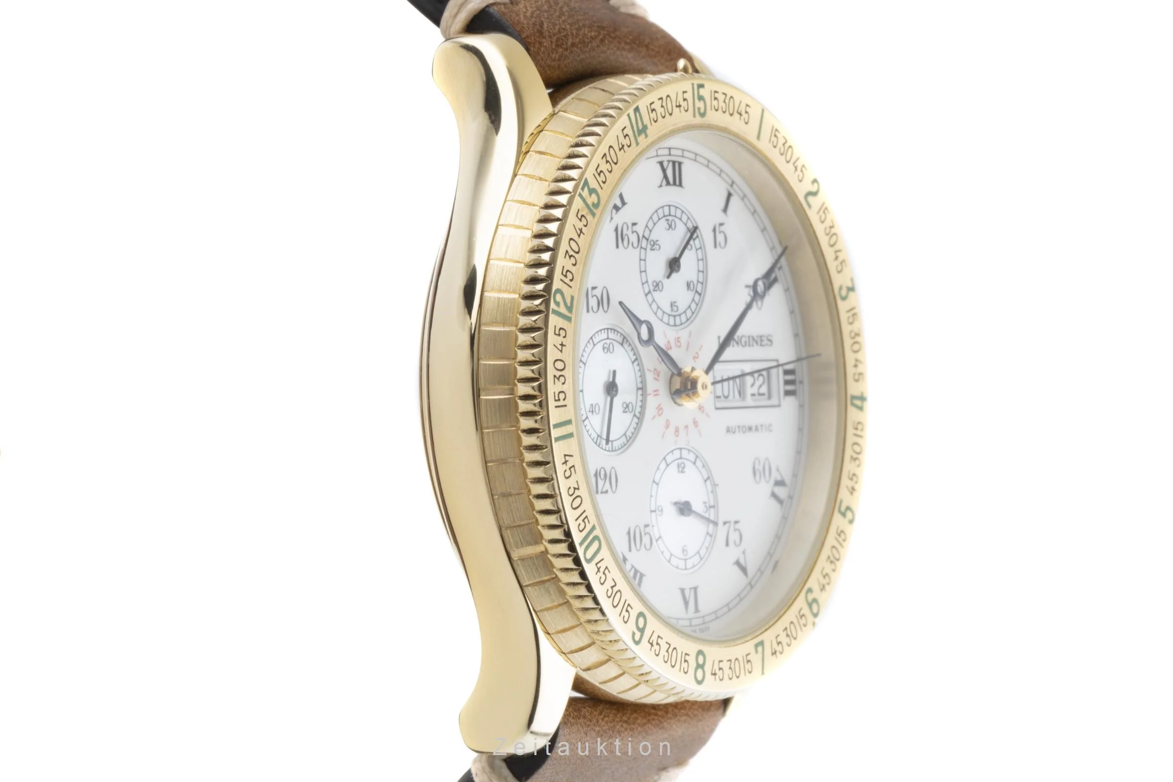 Longines Lindbergh chronograph 18 ct gold automatic men's watch L674.5233, 898 Limited  [2205885] - Image 7