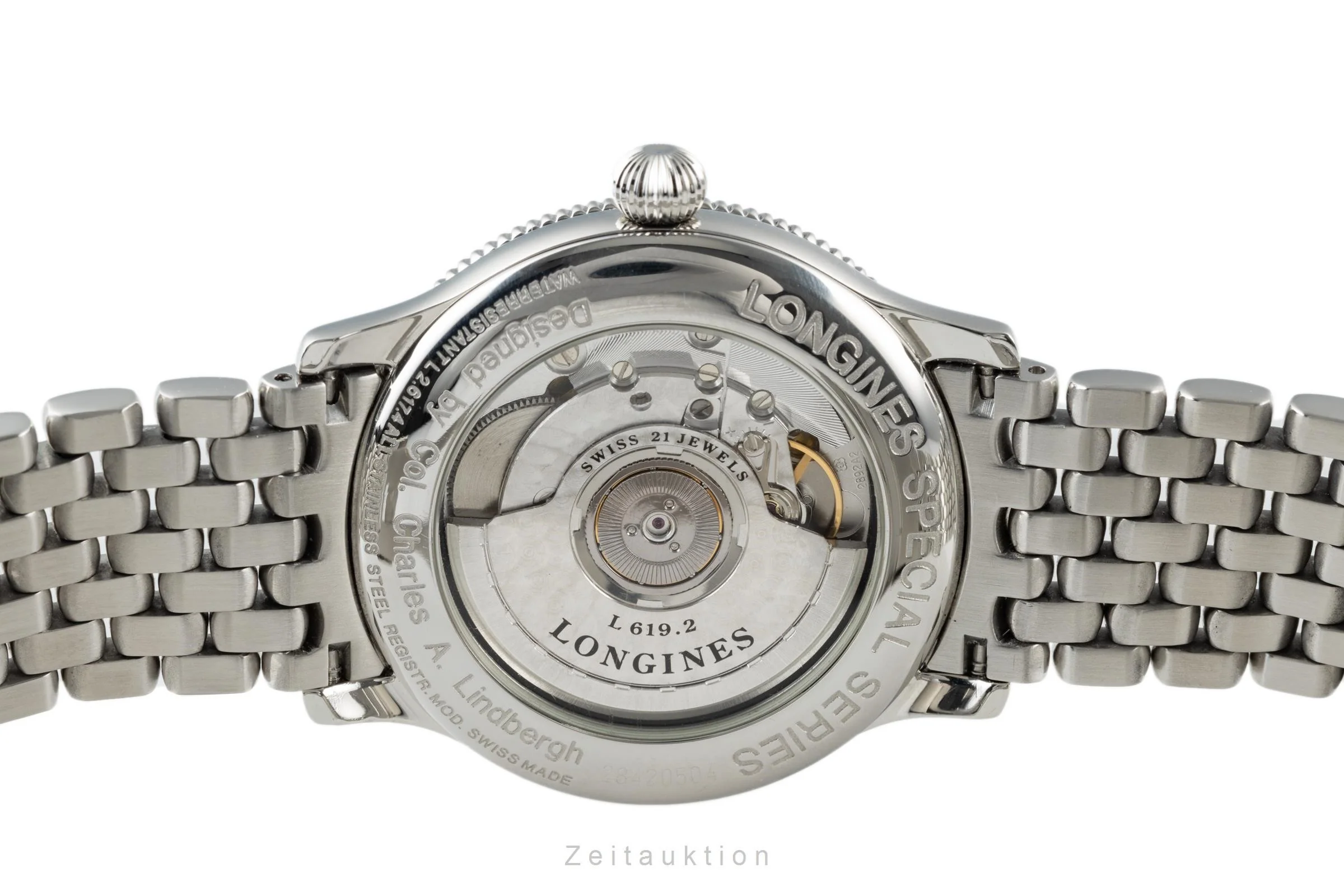 Longines Lindbergh Stundenwinkel steel automatic men's watch L2.617.4  [2200787] - Image 12