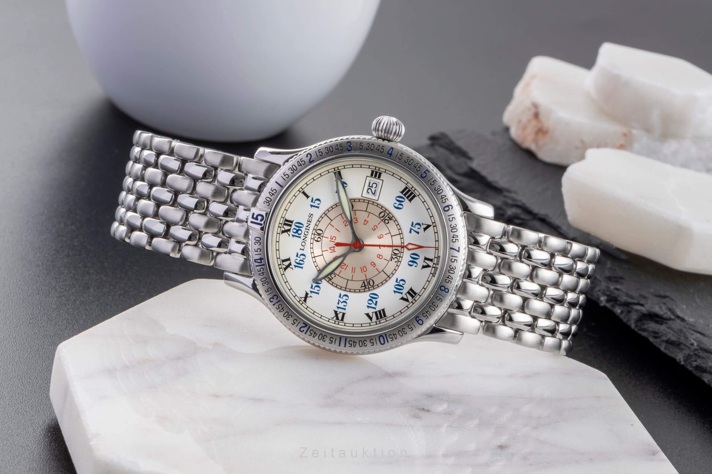 Longines Lindbergh Stundenwinkel steel automatic men's watch L2.617.4  [2500601] - Image 3