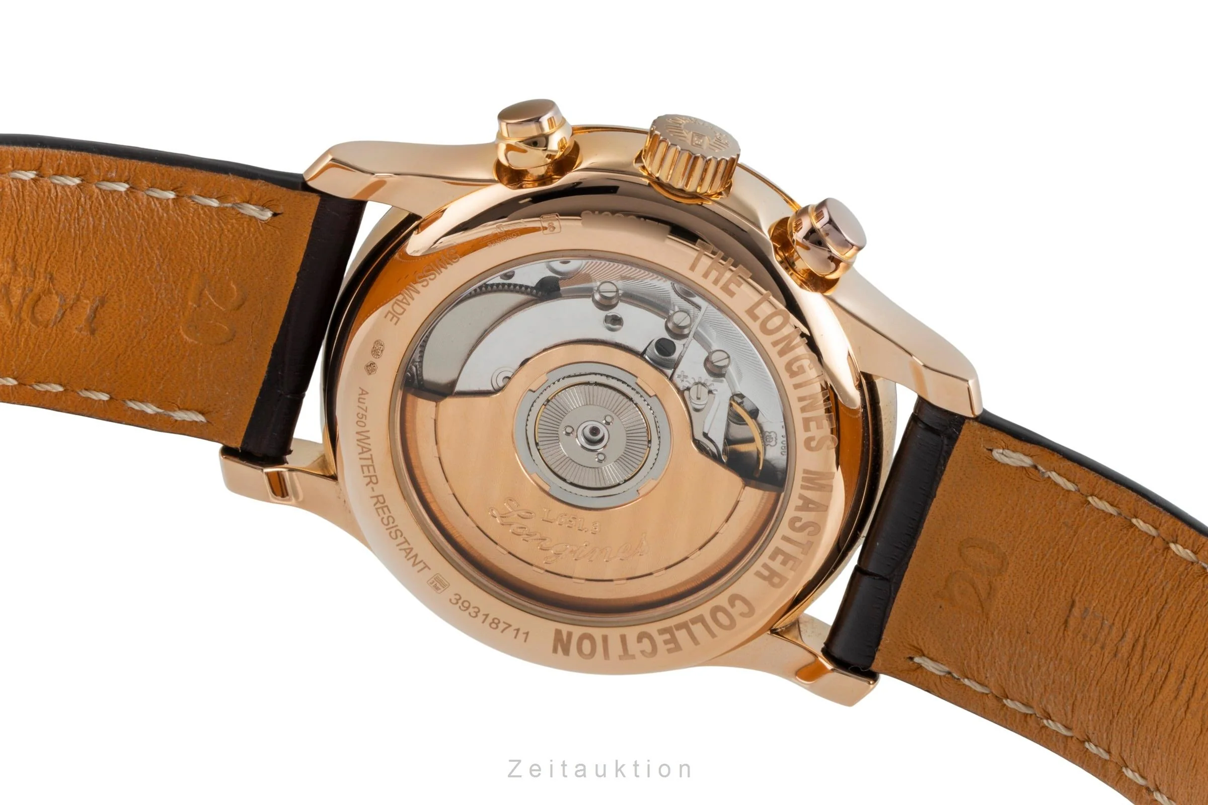Longines Master Collection chronograph 18 ct red gold automatic men's watch L2.669.8.78.3 LP: 10300EUR  [2507040] - Image 13