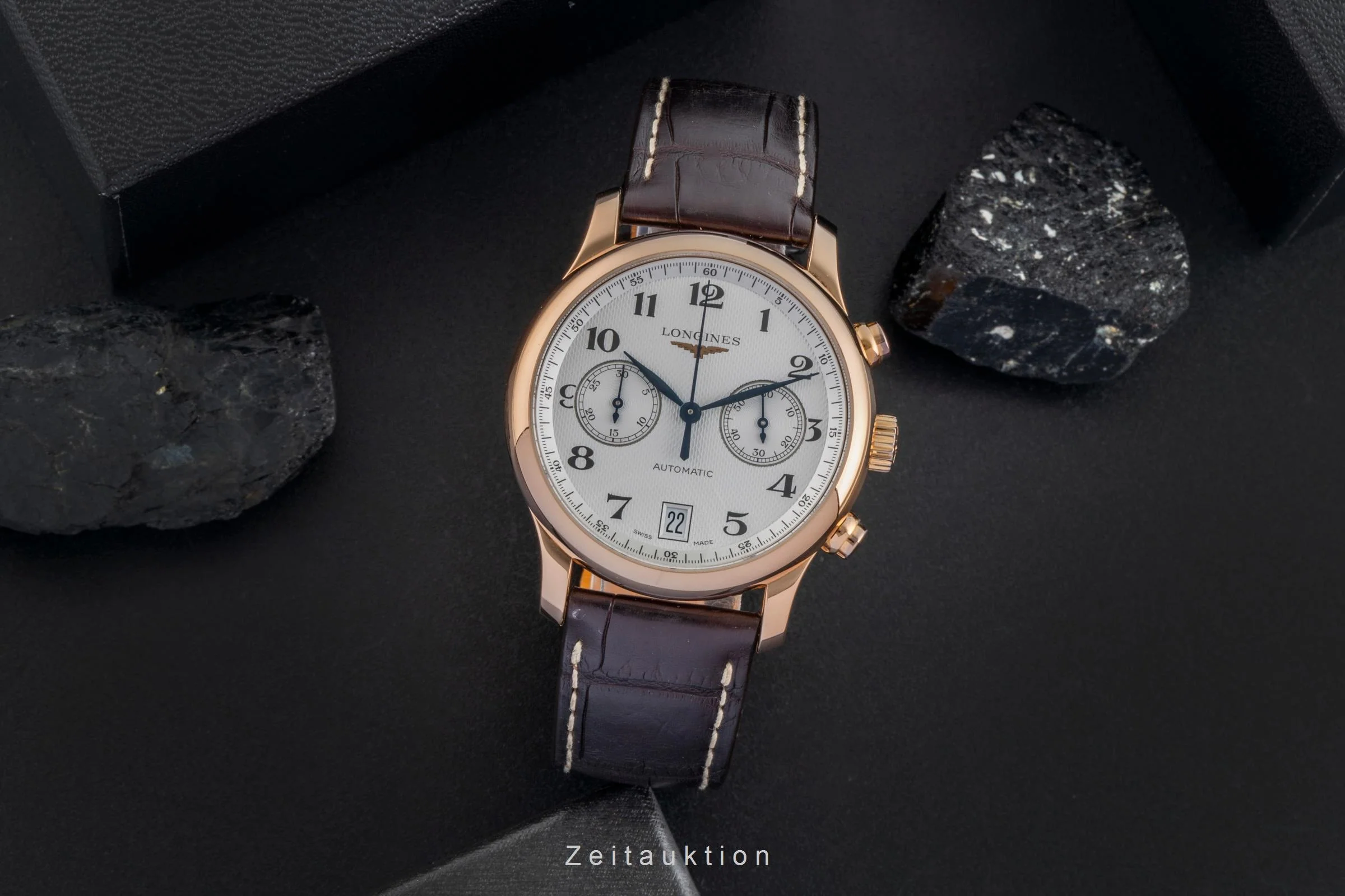 Longines Master Collection chronograph 18 ct red gold automatic men's watch L2.669.8.78.3 LP: 10300EUR  [2507040] - Image 4