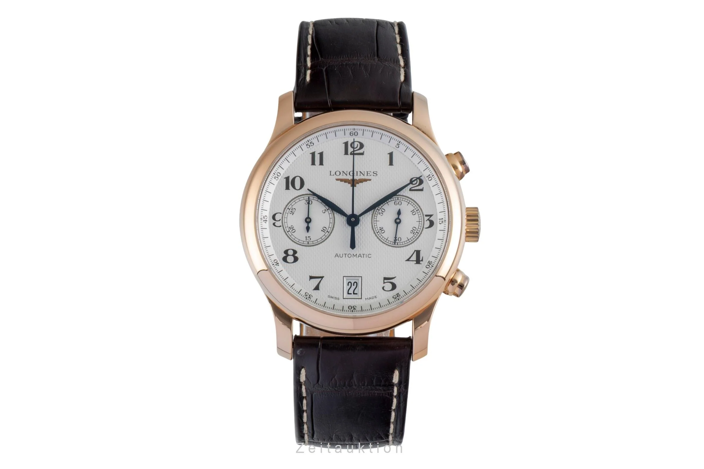 Longines Master Collection chronograph 18 ct red gold automatic men's watch L2.669.8.78.3 LP: 10300EUR  [2507040] - Image 5