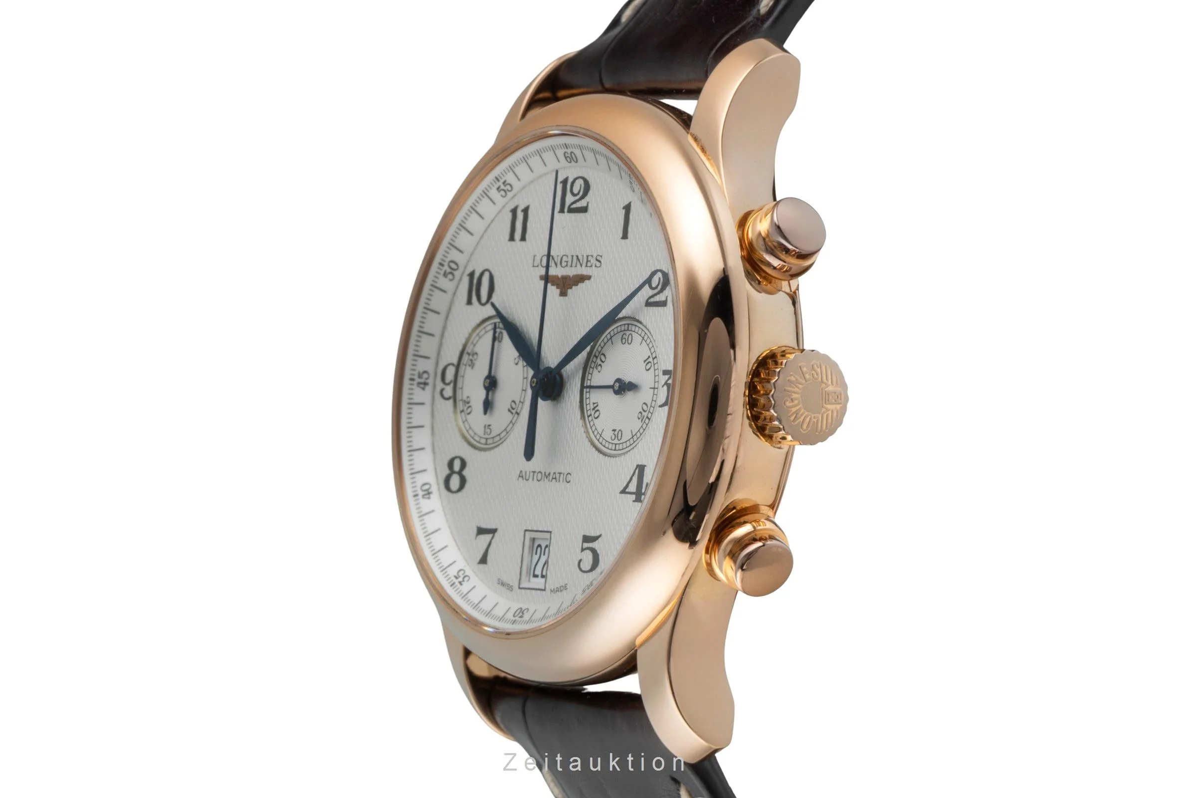 Longines Master Collection chronograph 18 ct red gold automatic men's watch L2.669.8.78.3 LP: 10300EUR  [2507040] - Image 7