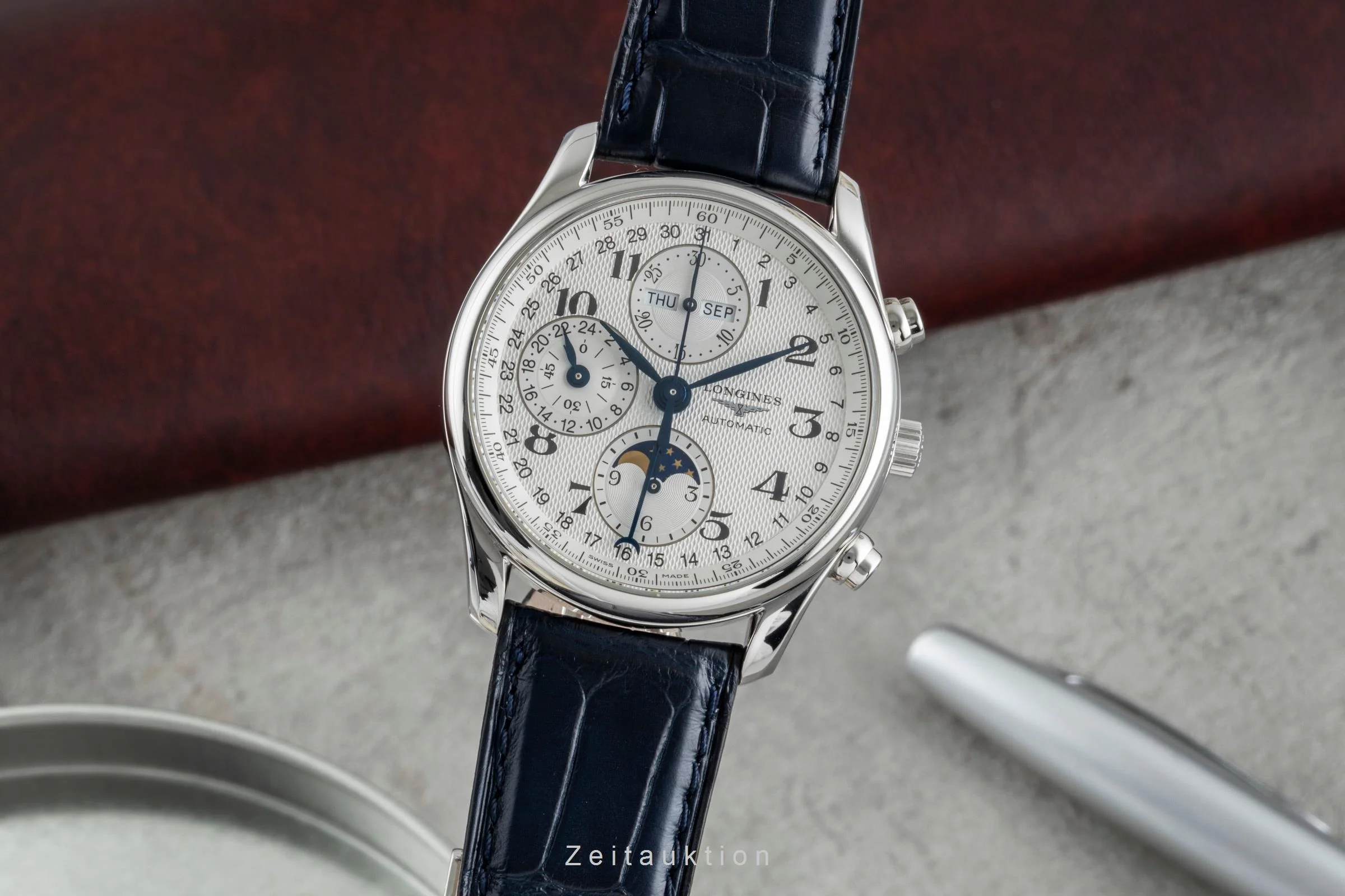 Longines Master Collection chronograph steel automatic men's watch L2.673.4.78.5 LP: 3900EUR  [2506793] - Image 2