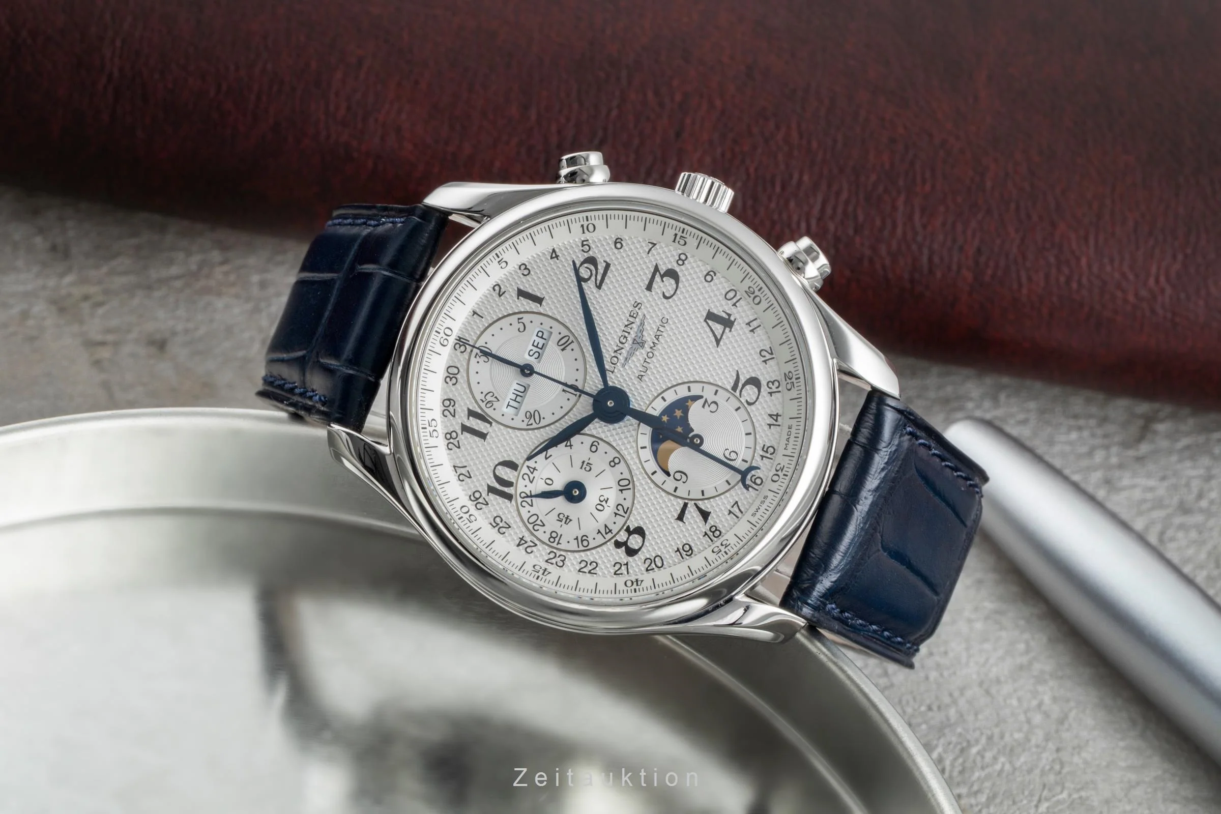 Longines Master Collection chronograph steel automatic men's watch L2.673.4.78.5 LP: 3900EUR  [2506793] - Image 3