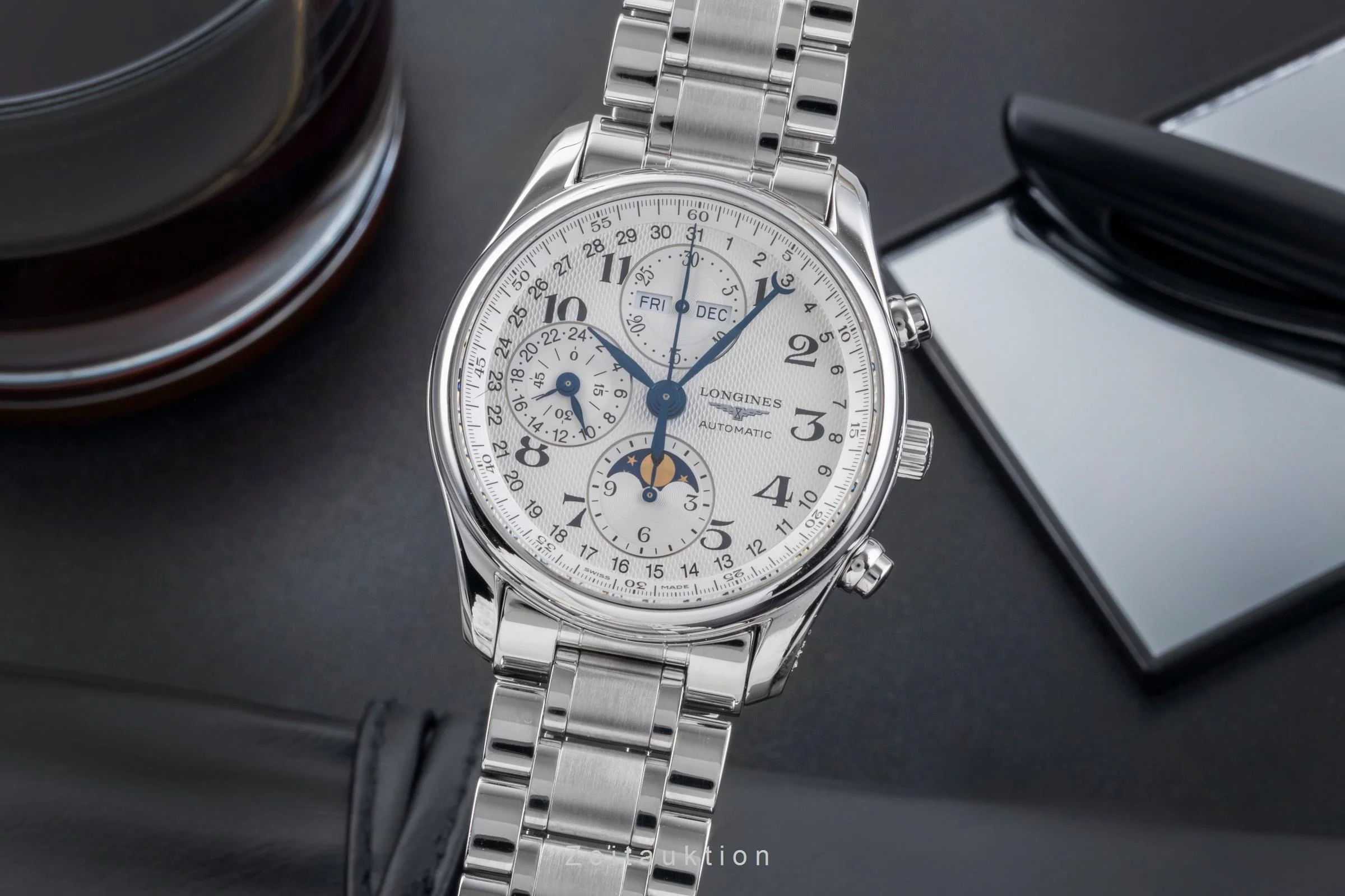 Longines Master Collection chronograph steel automatic men's watch L2.673.4.78.6  [2505555] - Image 2