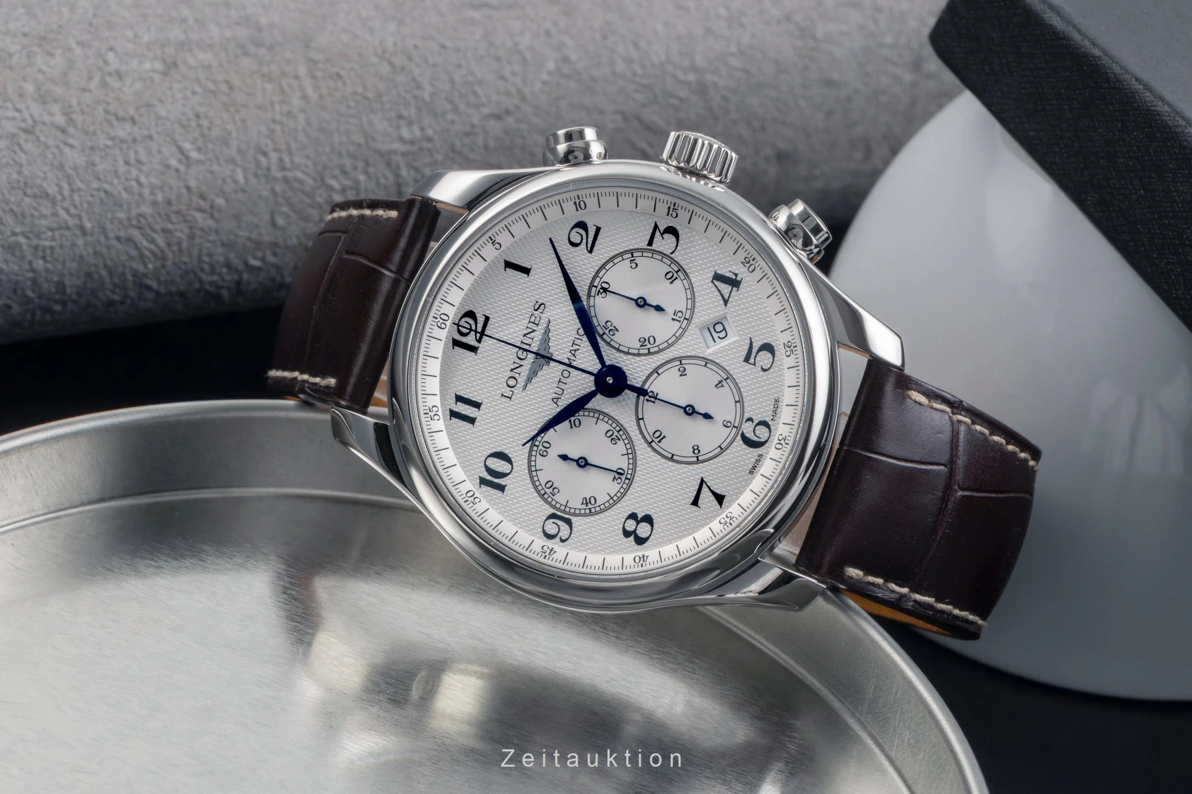 Longines Master Collection chronograph steel automatic men's watch L2.859.4.78.3 LP: 3600EUR  [2503795] - Image 3