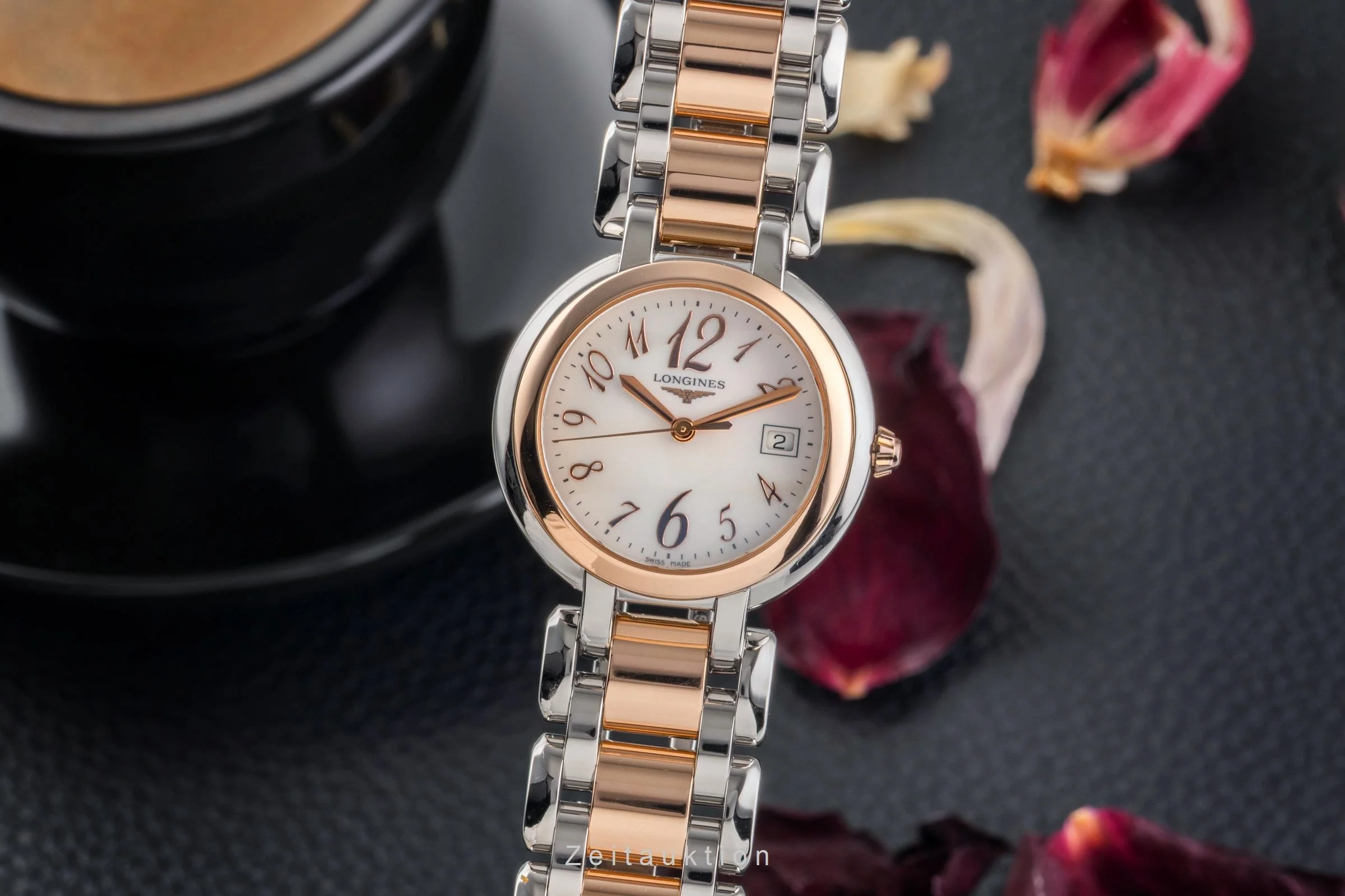 Longines Prima Luna steel / gold quartz women's watch L8.112.5.83.6  [2503154] - Image 2