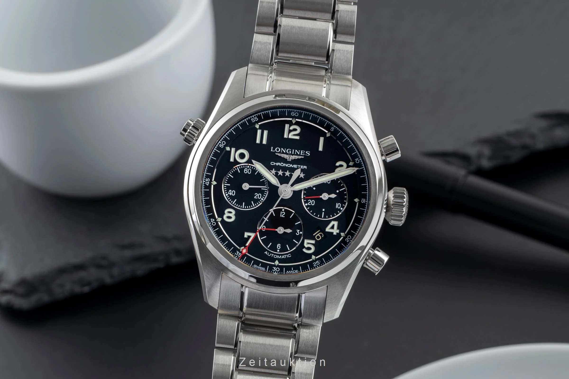 Longines Spirit chronograph steel automatic men's watch L3.820.4.53.6  [2503207] - Image 2