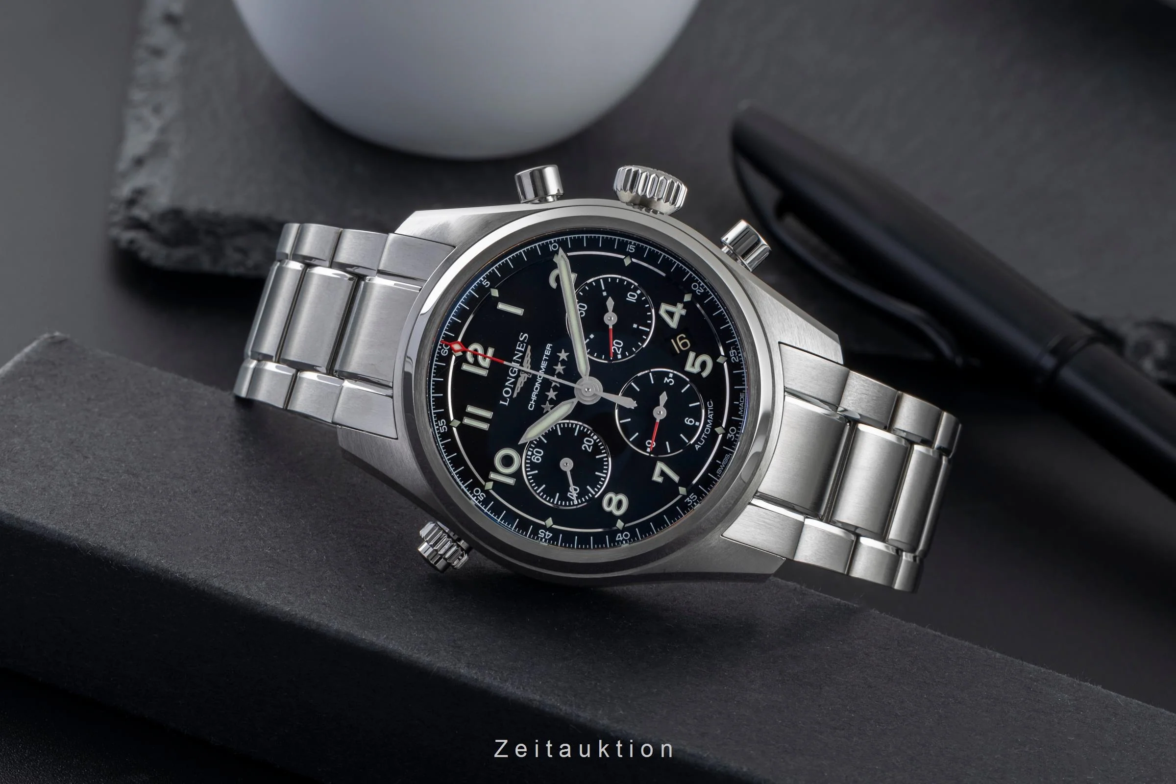 Longines Spirit chronograph steel automatic men's watch L3.820.4.53.6  [2503207] - Image 3