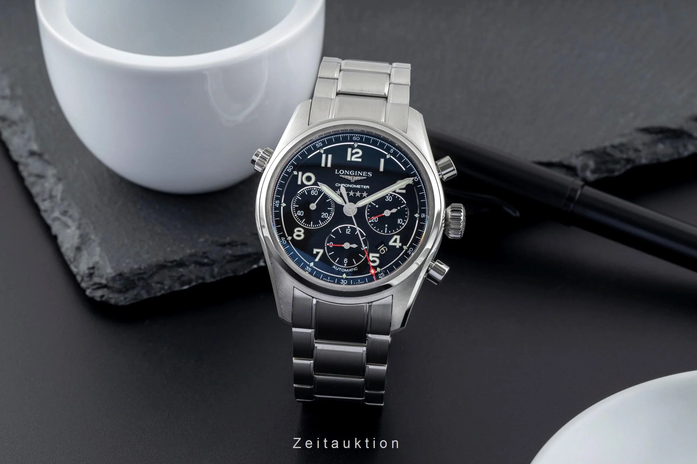 Longines Spirit chronograph steel automatic men's watch L3.820.4.53.6  [2503207] - Image 4