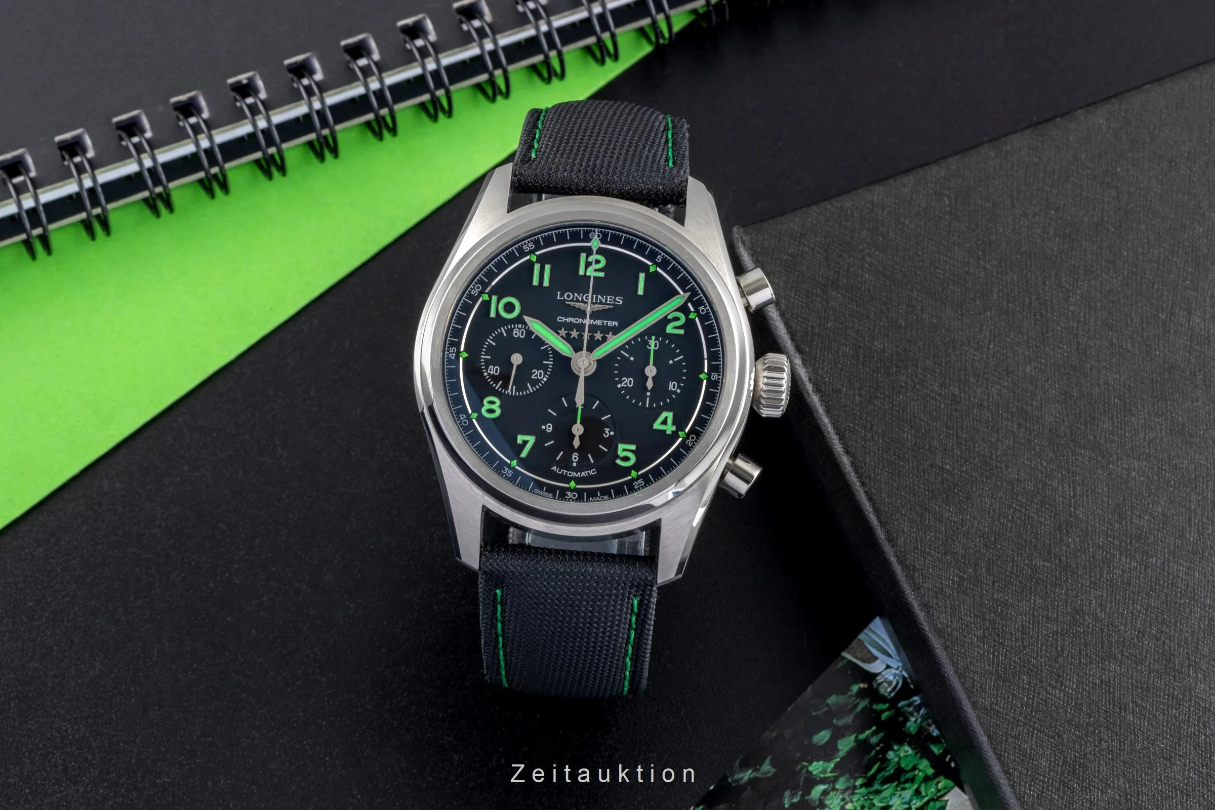 Longines Spirit chronograph titanium automatic men's watch L3.829.1.53.2  [2600005] - Image 4