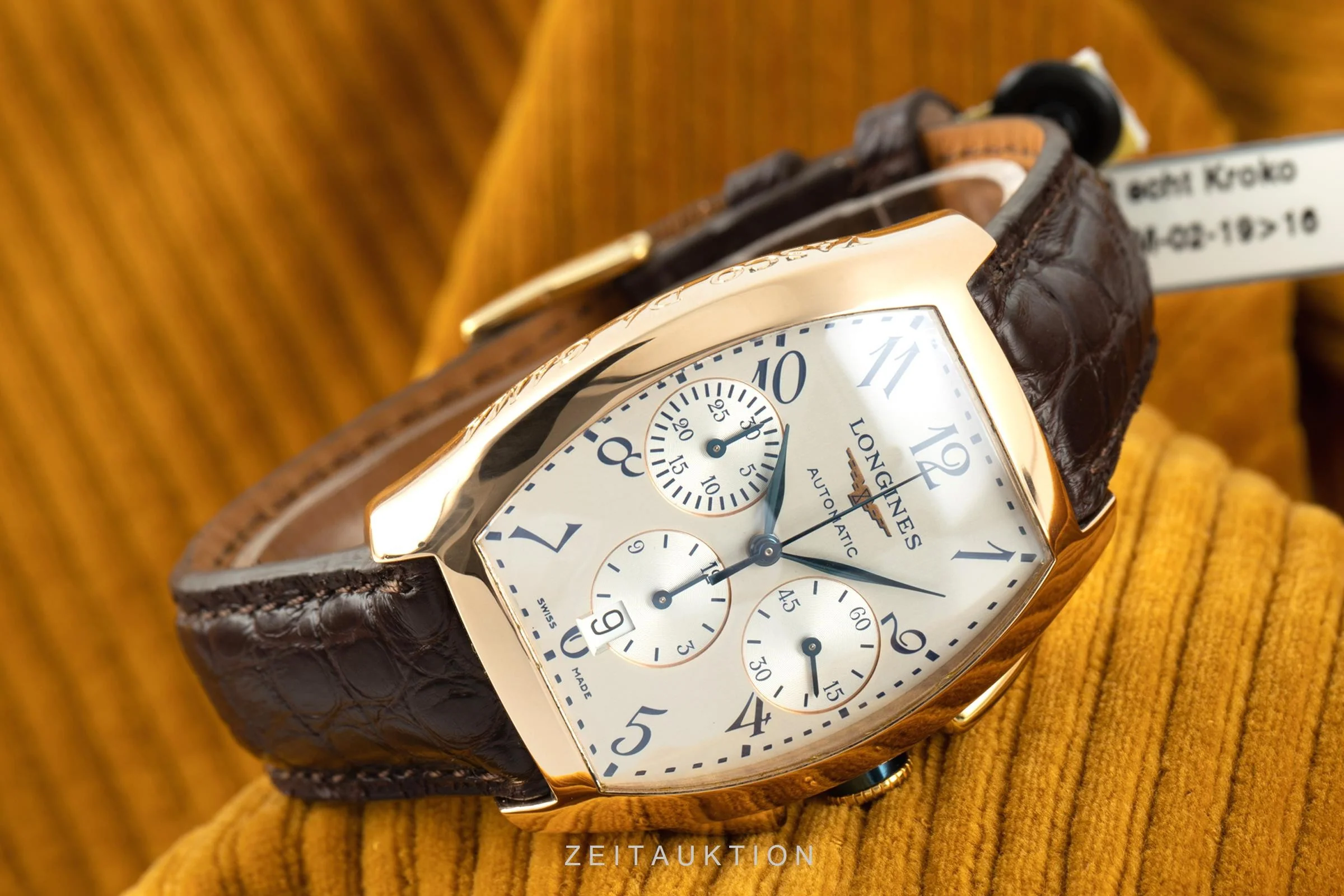 Longines Vasco Da Gama chronograph 18 ct red gold automatic men's watch 7992/650 Limited  [2105687] - Image 3