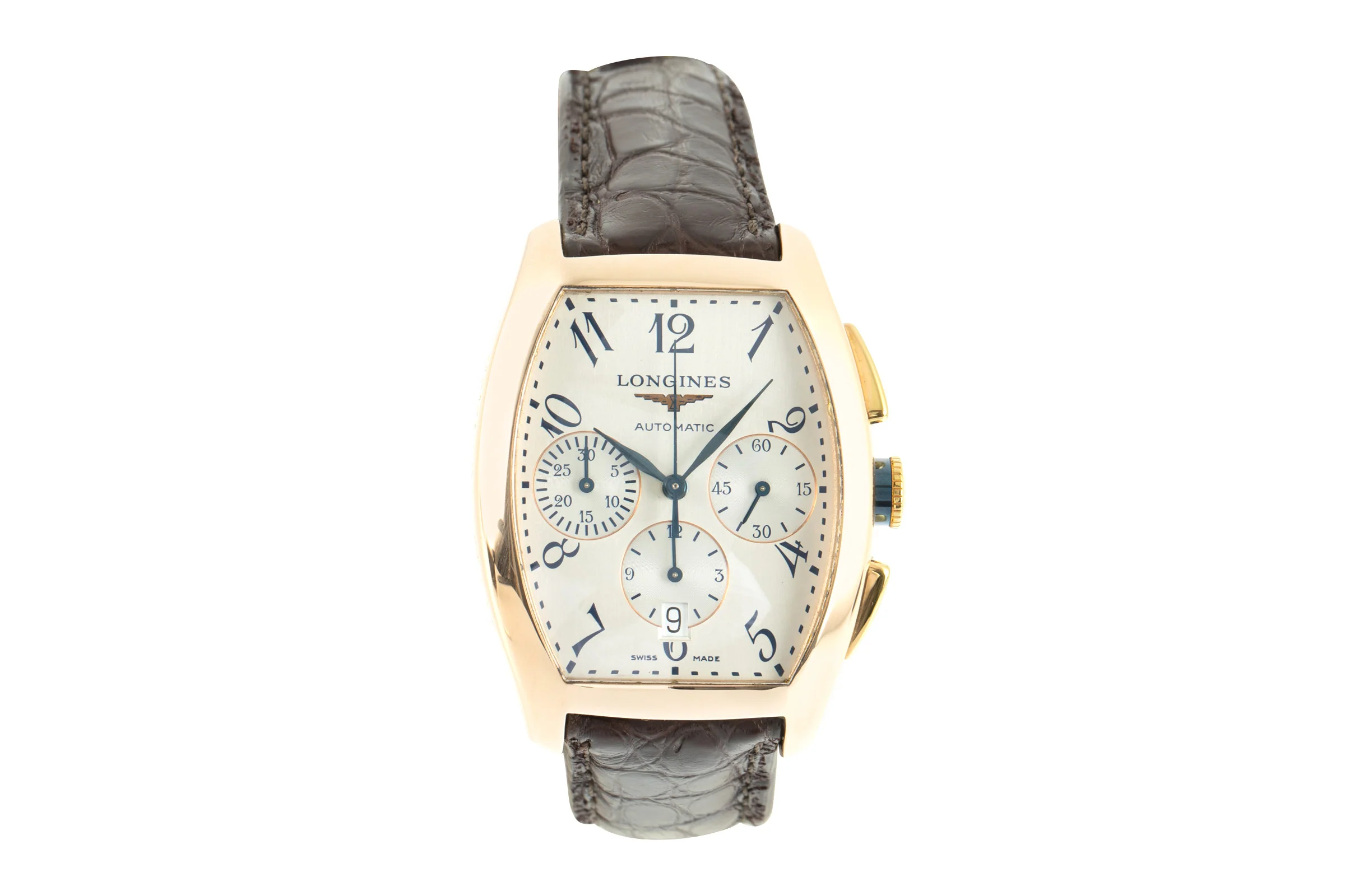 Longines Vasco Da Gama chronograph 18 ct red gold automatic men's watch 7992/650 Limited  [2105687] - Image 4