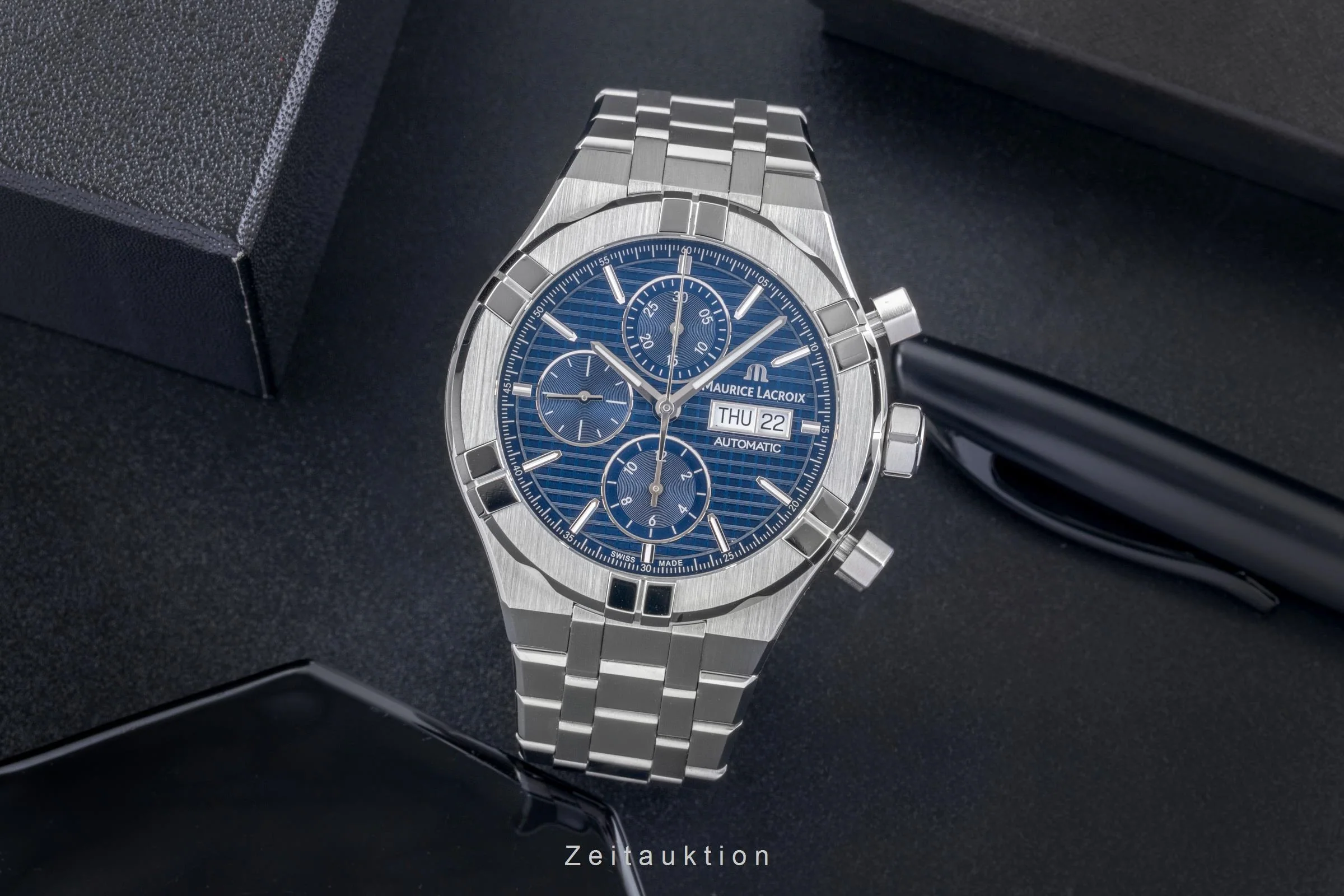 Maurice Lacroix Aikon chronograph steel automatic men's watch AI6038-SS002-4301 LP: 3400EUR  [2505256] - Image 4