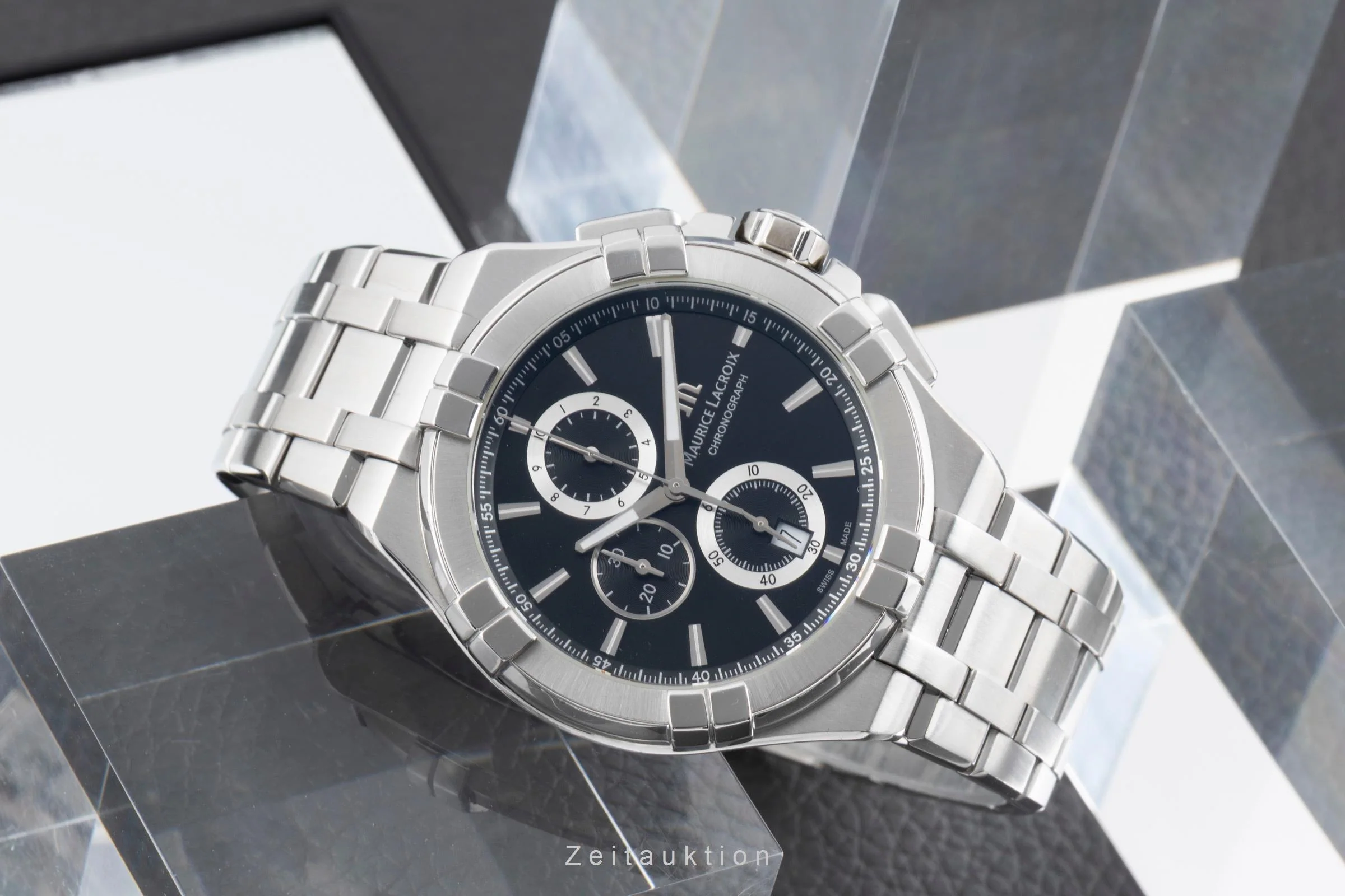 Maurice Lacroix Aikon chronograph steel quartz men's watch AI 1018-SS002-330-1  [2600841] - Image 3