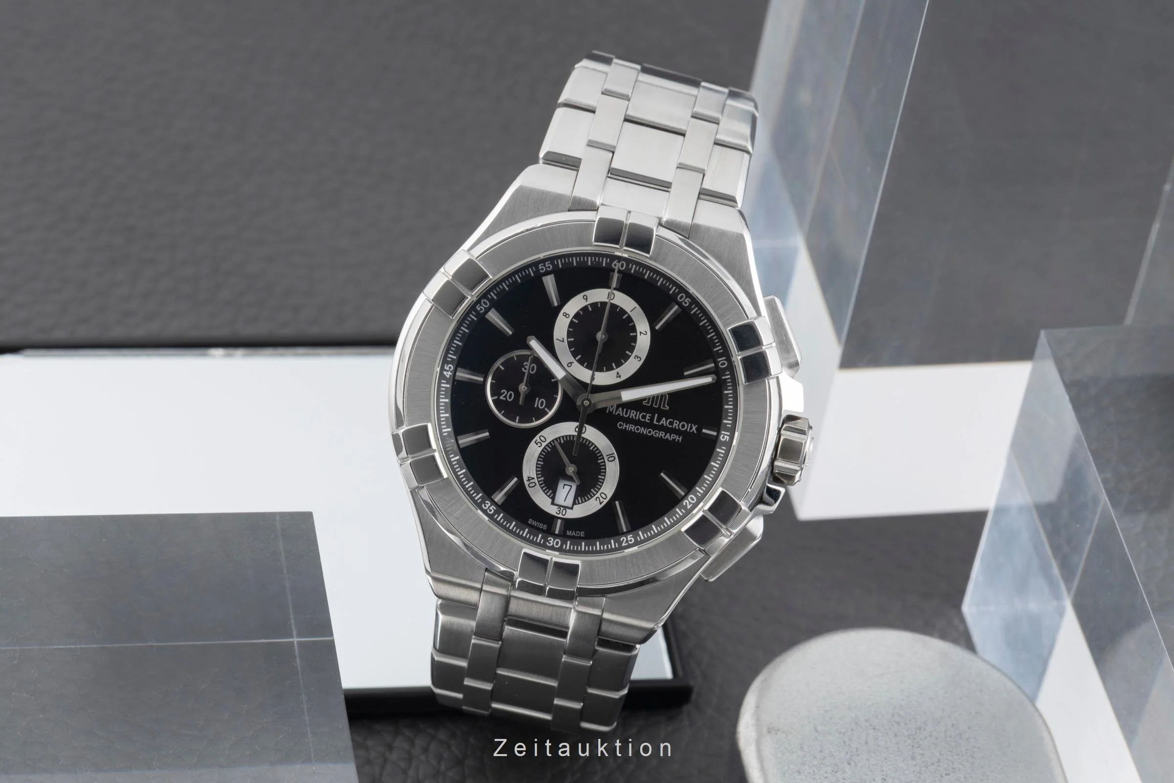 Maurice Lacroix Aikon chronograph steel quartz men's watch AI 1018-SS002-330-1  [2600841] - Image 4