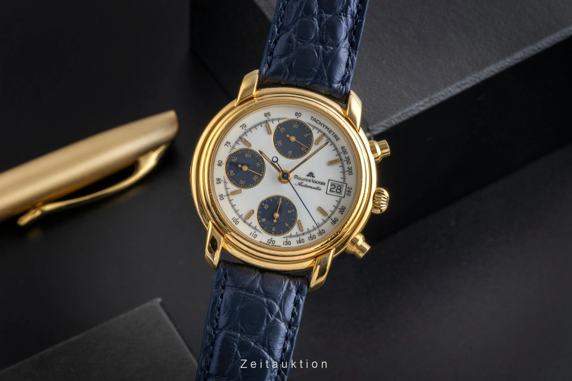 Maurice Lacroix Croneo chronograph gilt-brass automatic men's watch 03274  [2506222] - Image 2