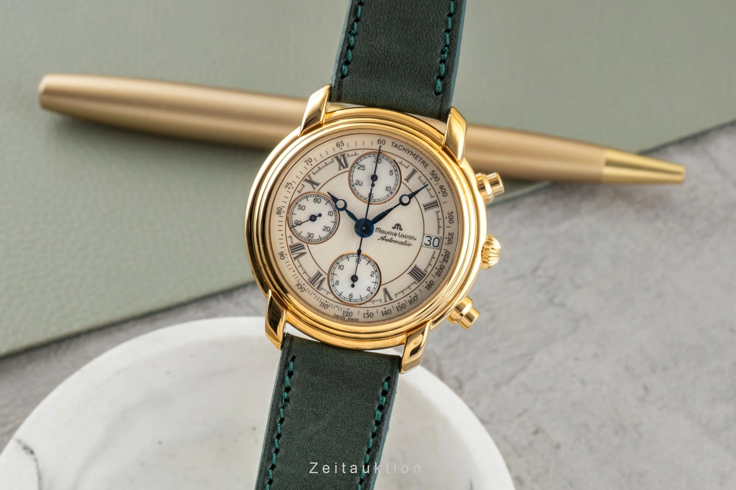 Maurice Lacroix Croneo chronograph gilt-brass automatic men's watch 03274-4311  [2600226] - Image 2
