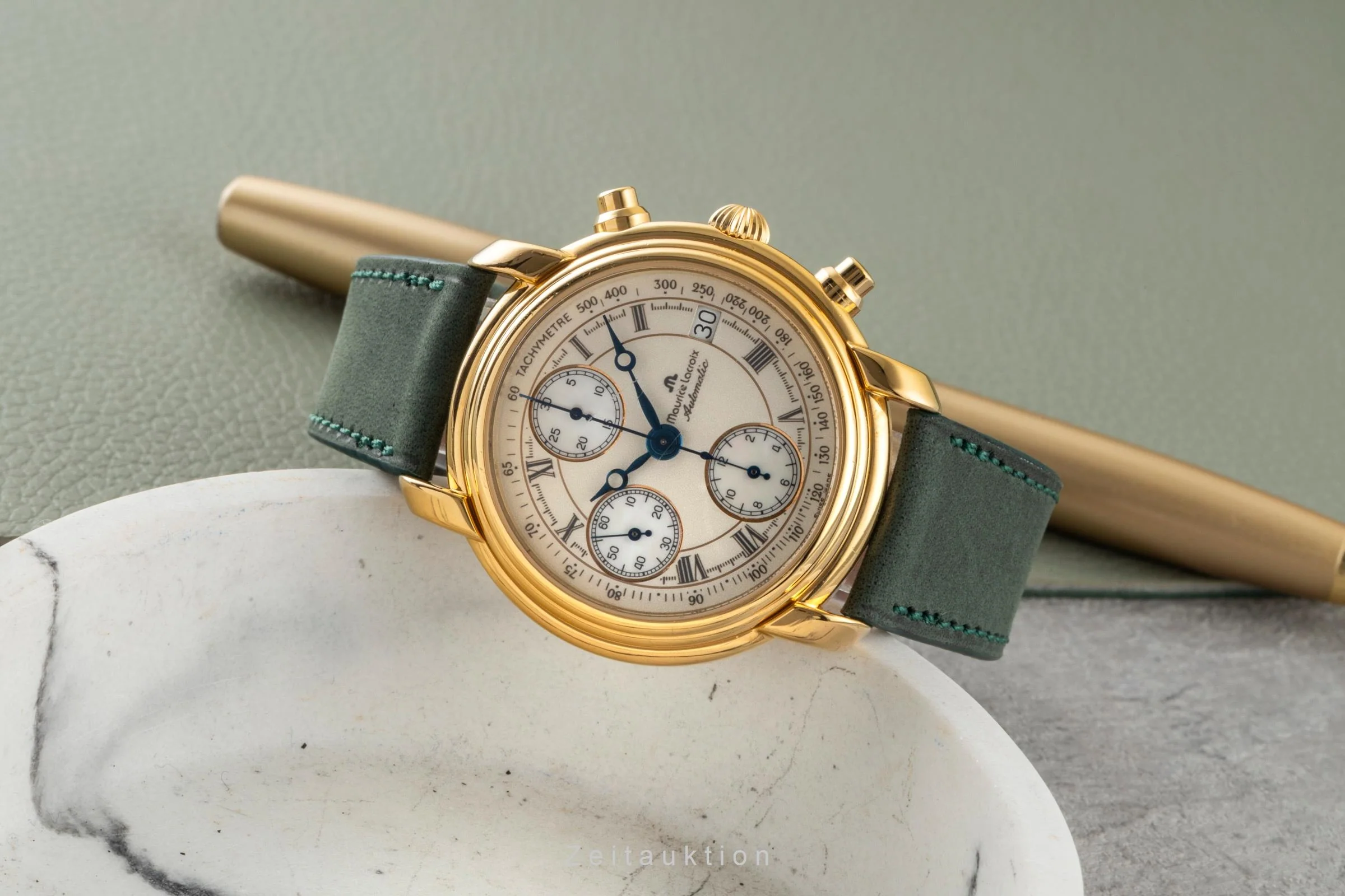 Maurice Lacroix Croneo chronograph gilt-brass automatic men's watch 03274-4311  [2600226] - Image 3