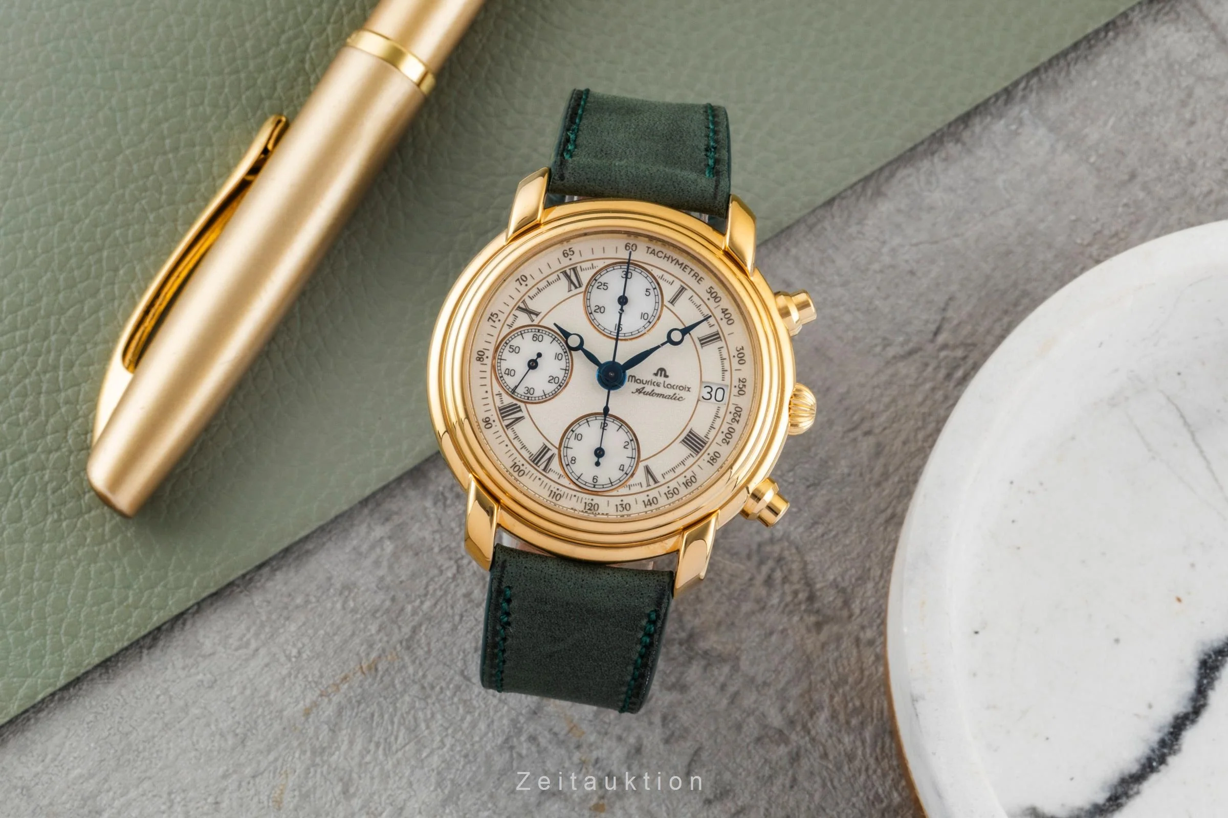 Maurice Lacroix Croneo chronograph gilt-brass automatic men's watch 03274-4311  [2600226] - Image 4