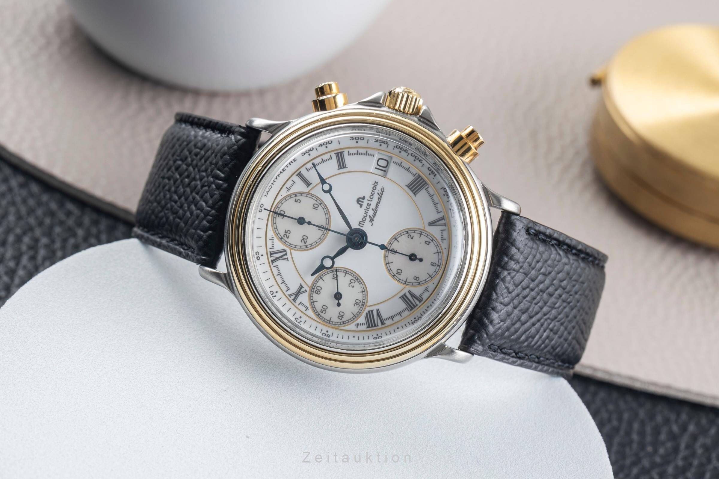 Maurice Lacroix Croneo chronograph gilt / steel automatic men's watch 03291  [2500335] - Image 3